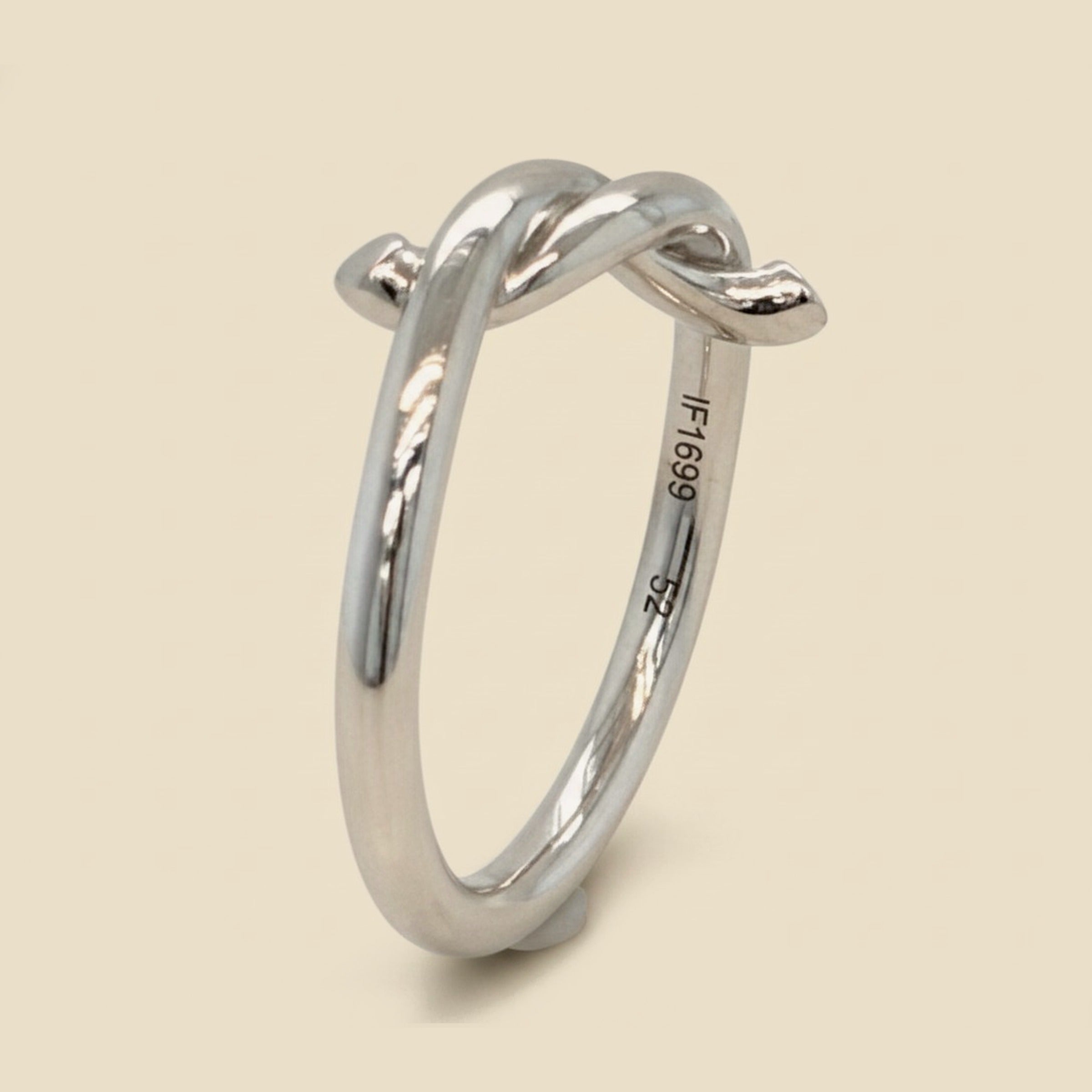 Estate Cartier Entre Lace 18k White Gold Ring