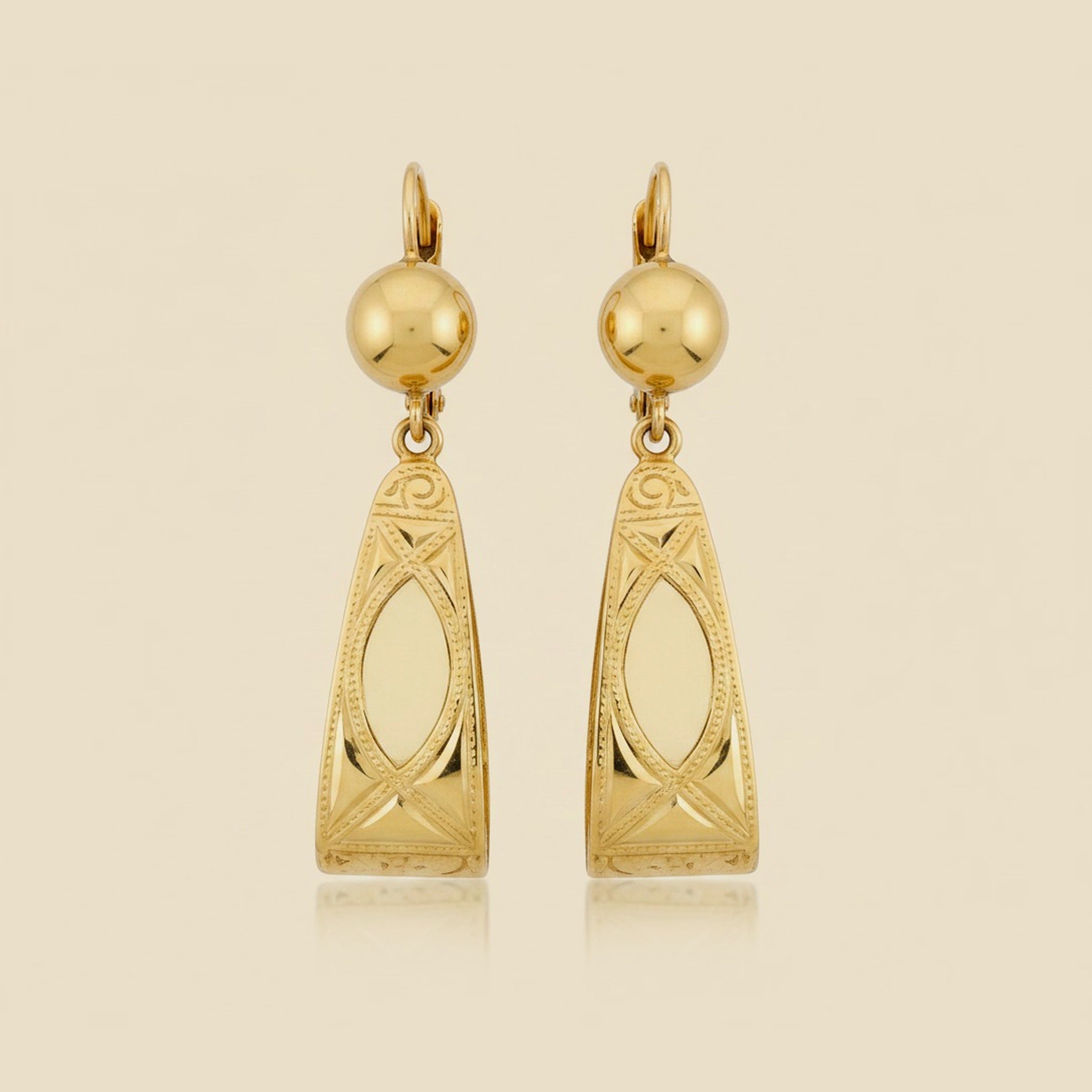 Etched Dangling Earrings – Empire Diamond