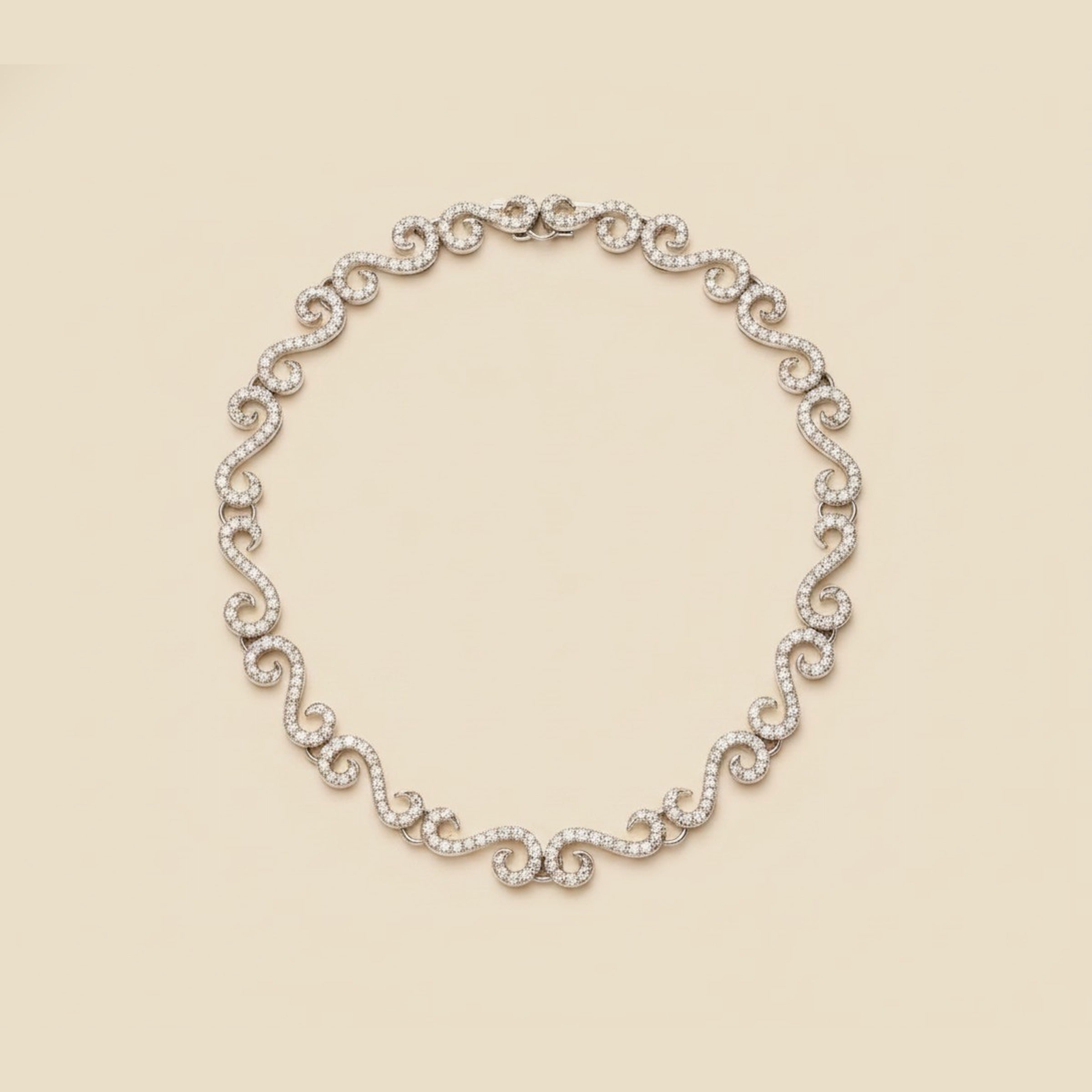 Fred Leighton 18K Diamond "S" Link Choker Necklace