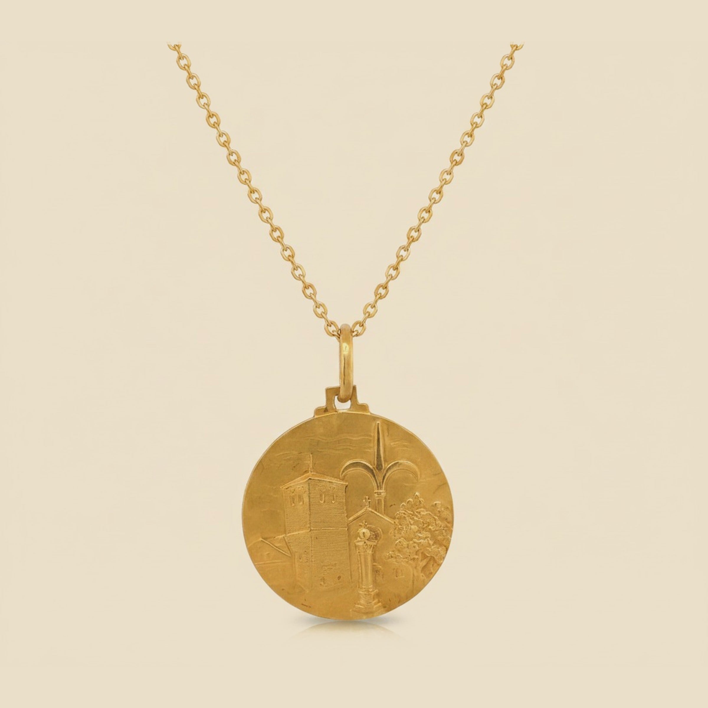 Italy, Scenic Decorative Disc Pendant – Empire Diamond