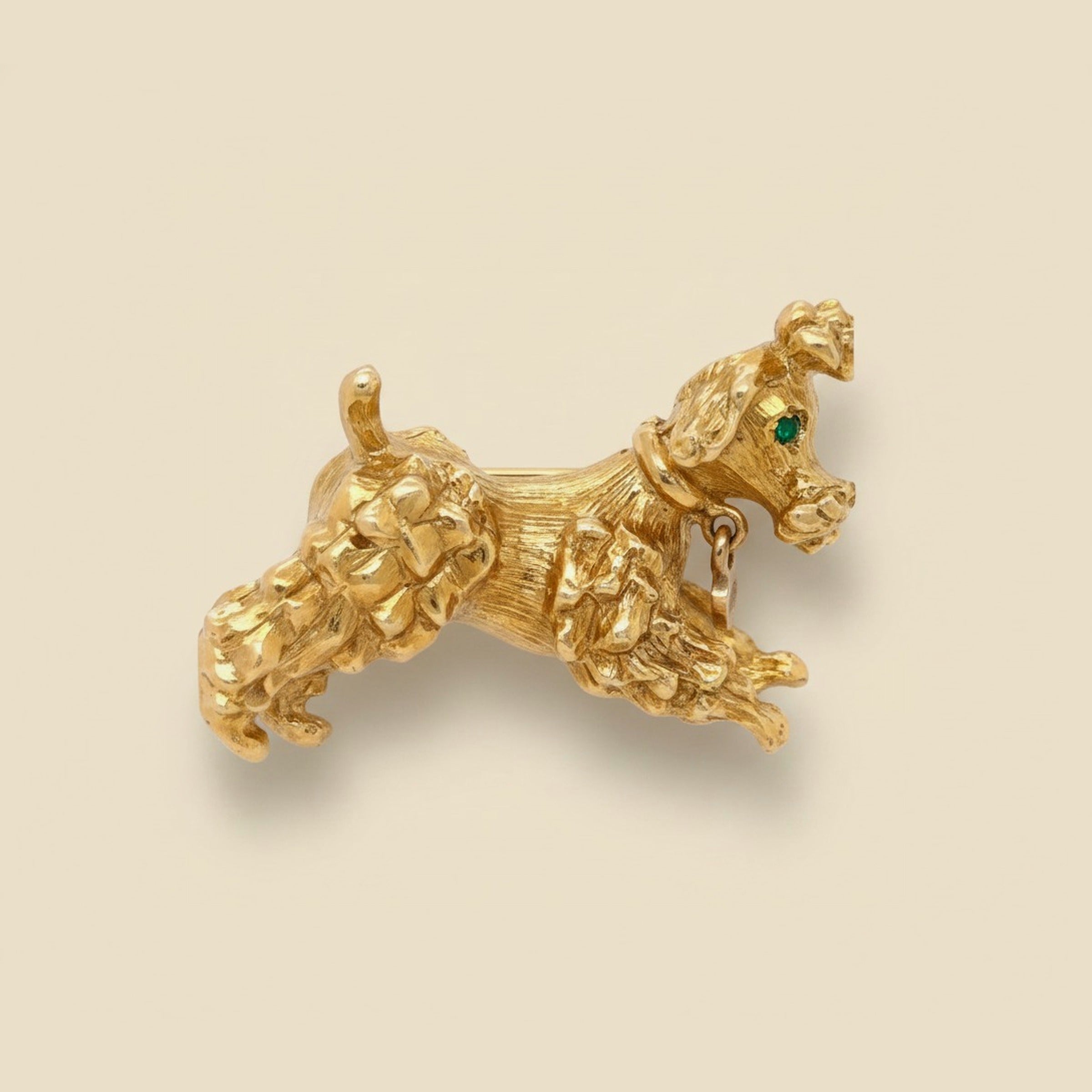Joseph Merrin 18k Yellow Gold Poodle Pin