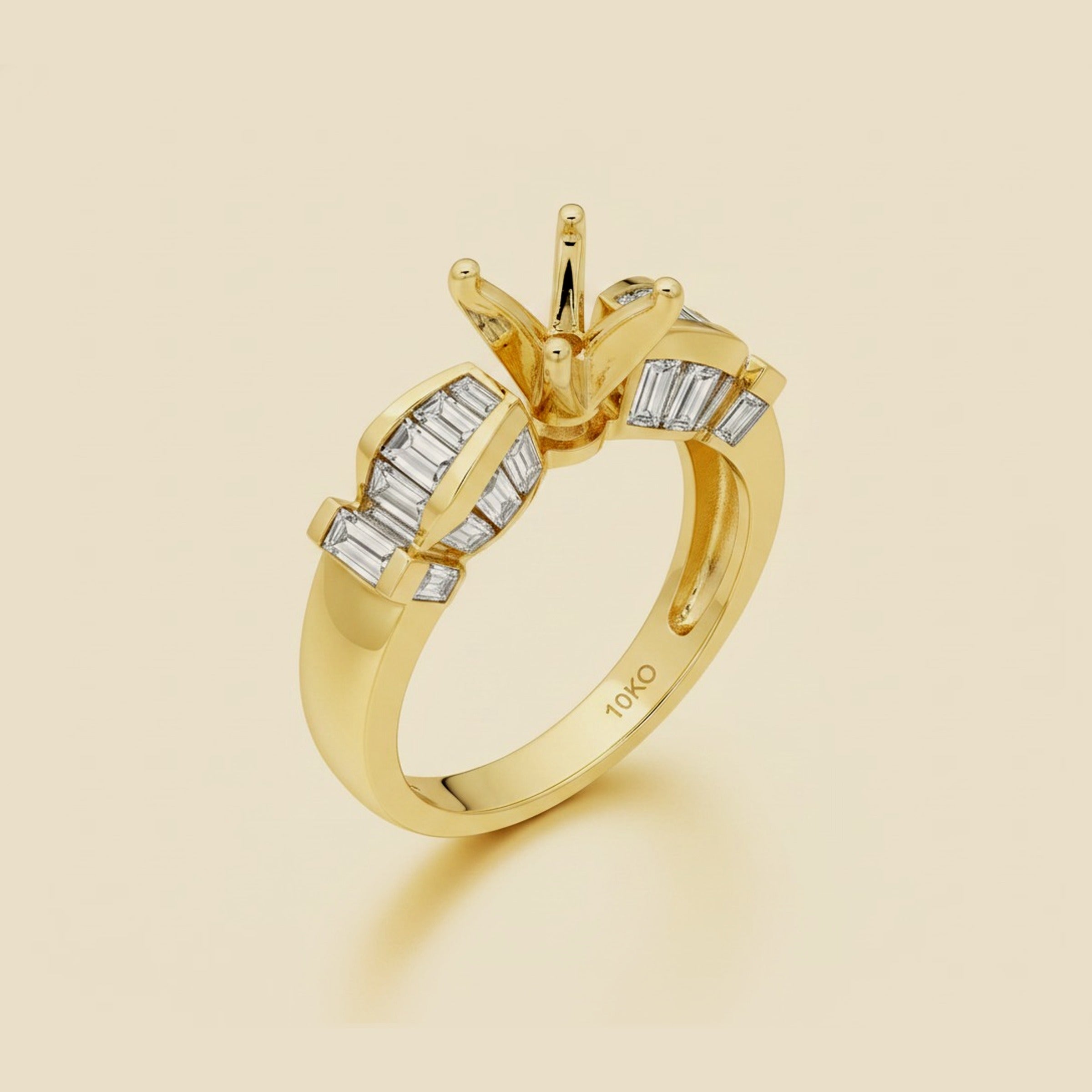 Martin Flyer 6 Prong Yellow Gold Diamond Setting