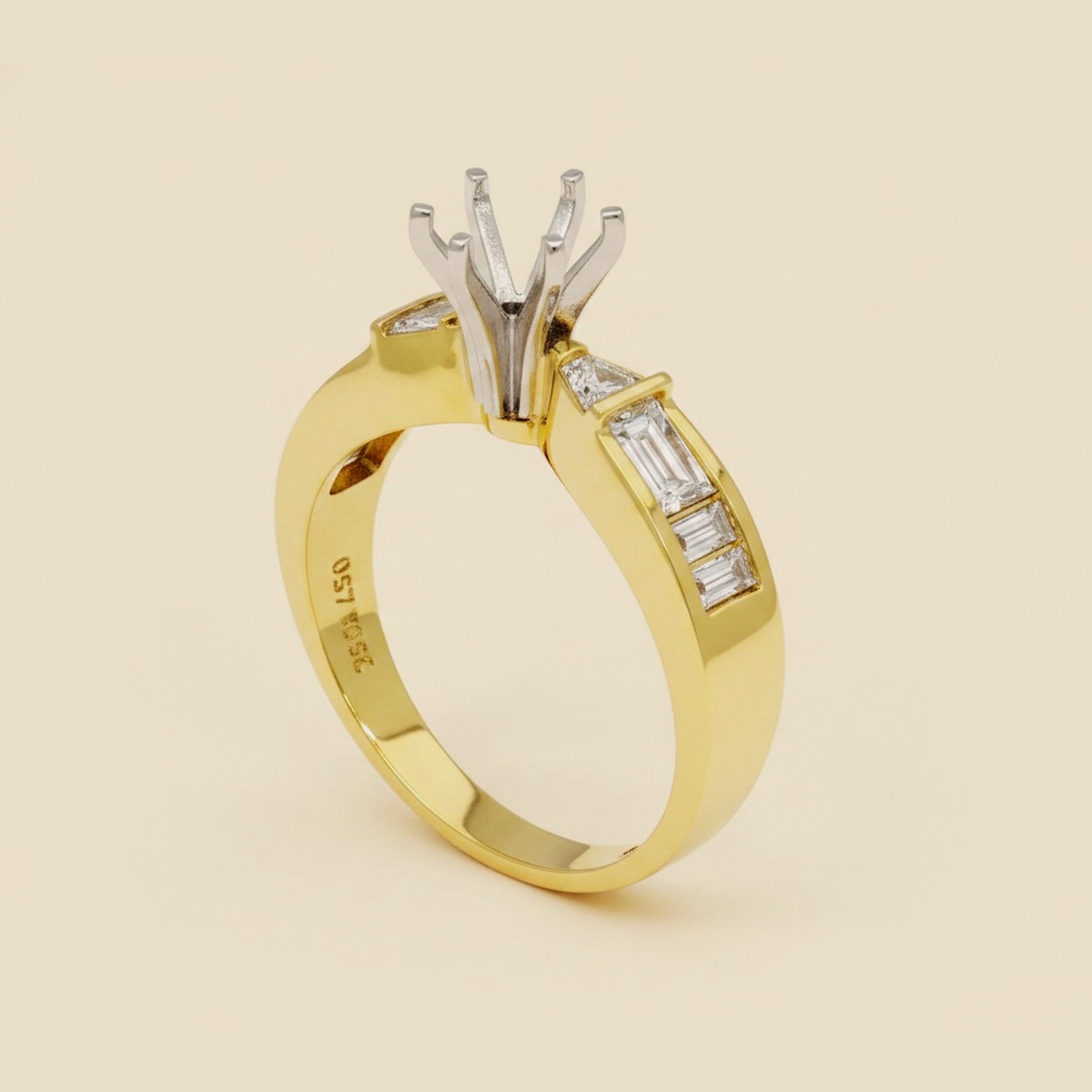 Martin Flyer Yellow Gold Diamond Setting