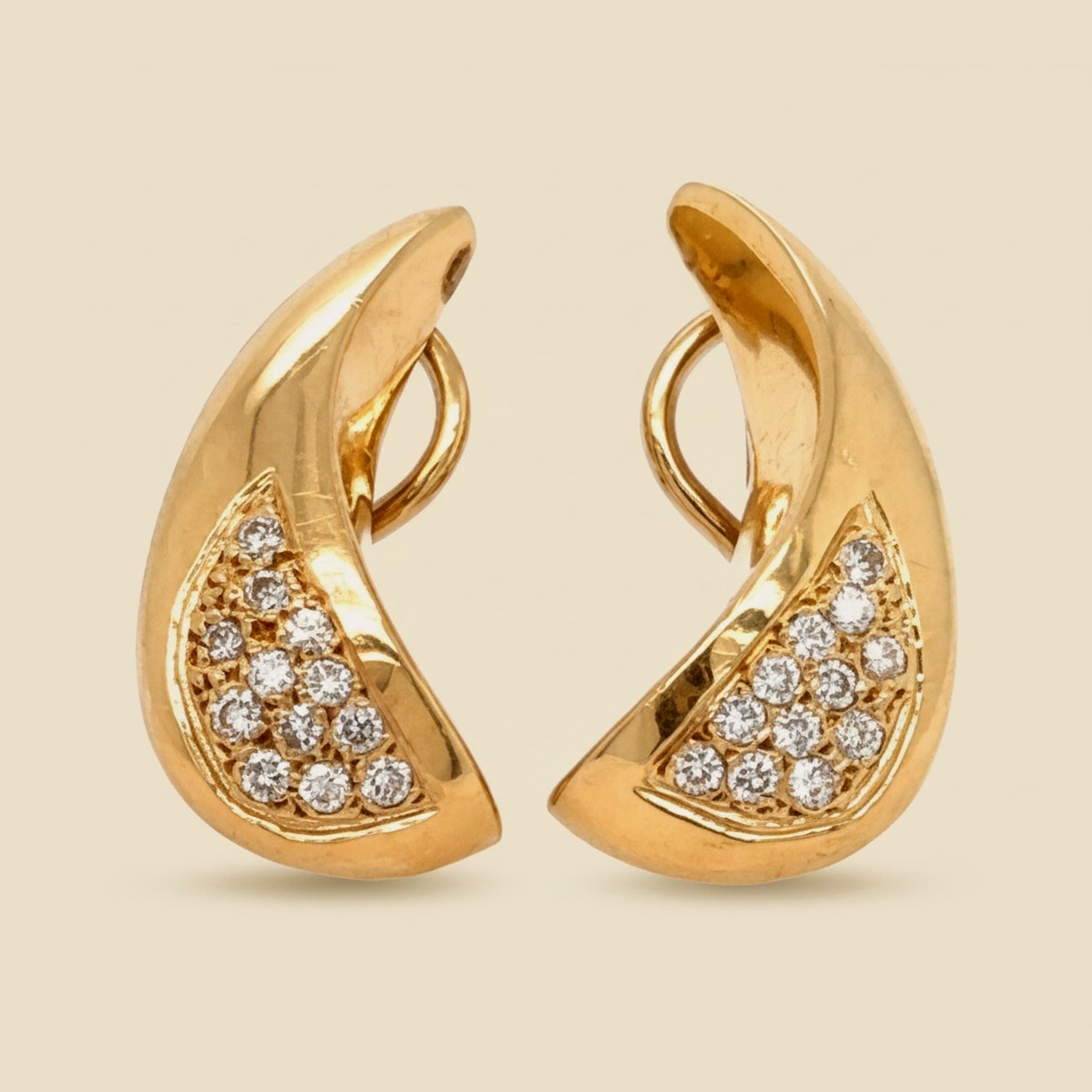 Pave Diamond Clip-Back Earrings – Empire Diamond