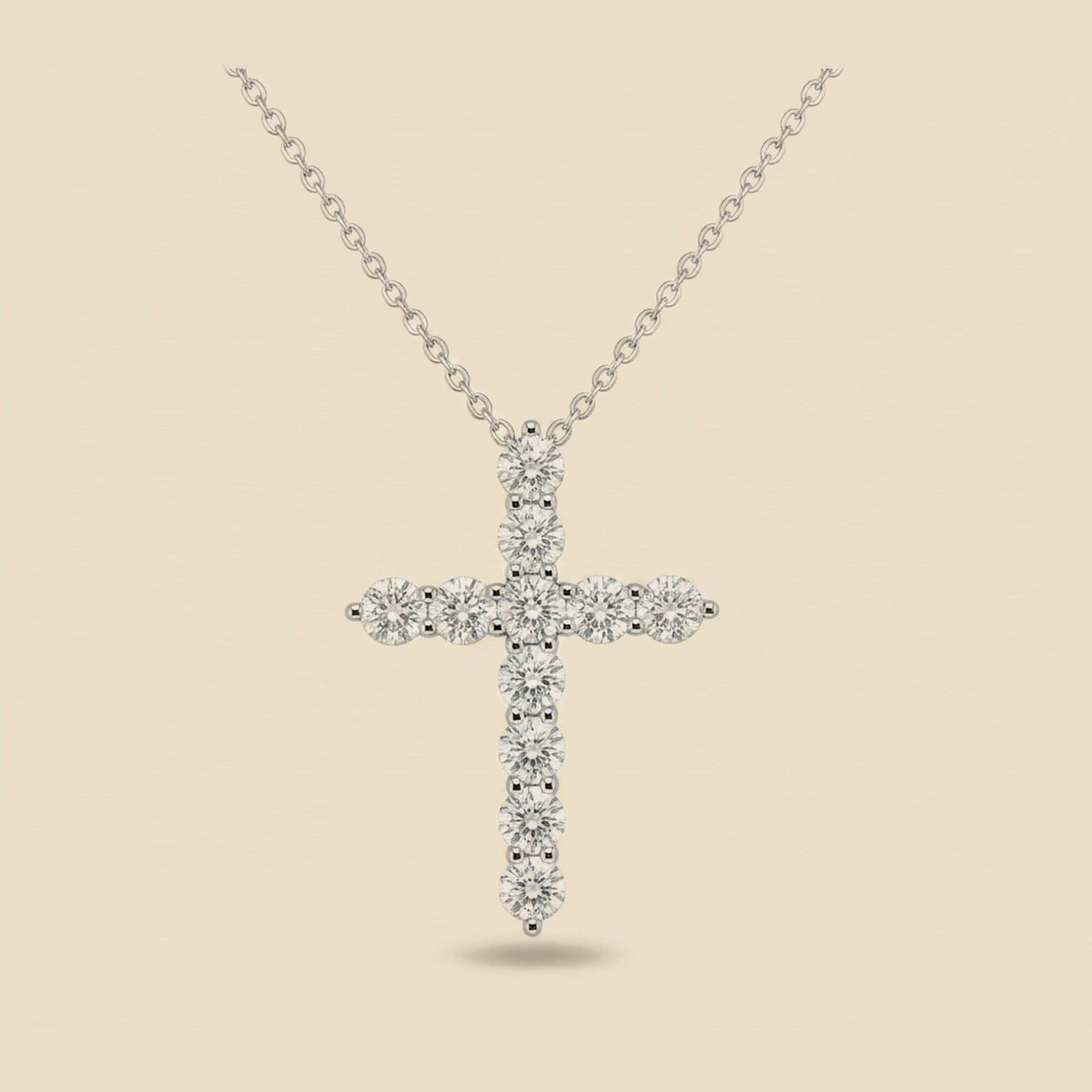 Platinum Diamond Cross Pendant