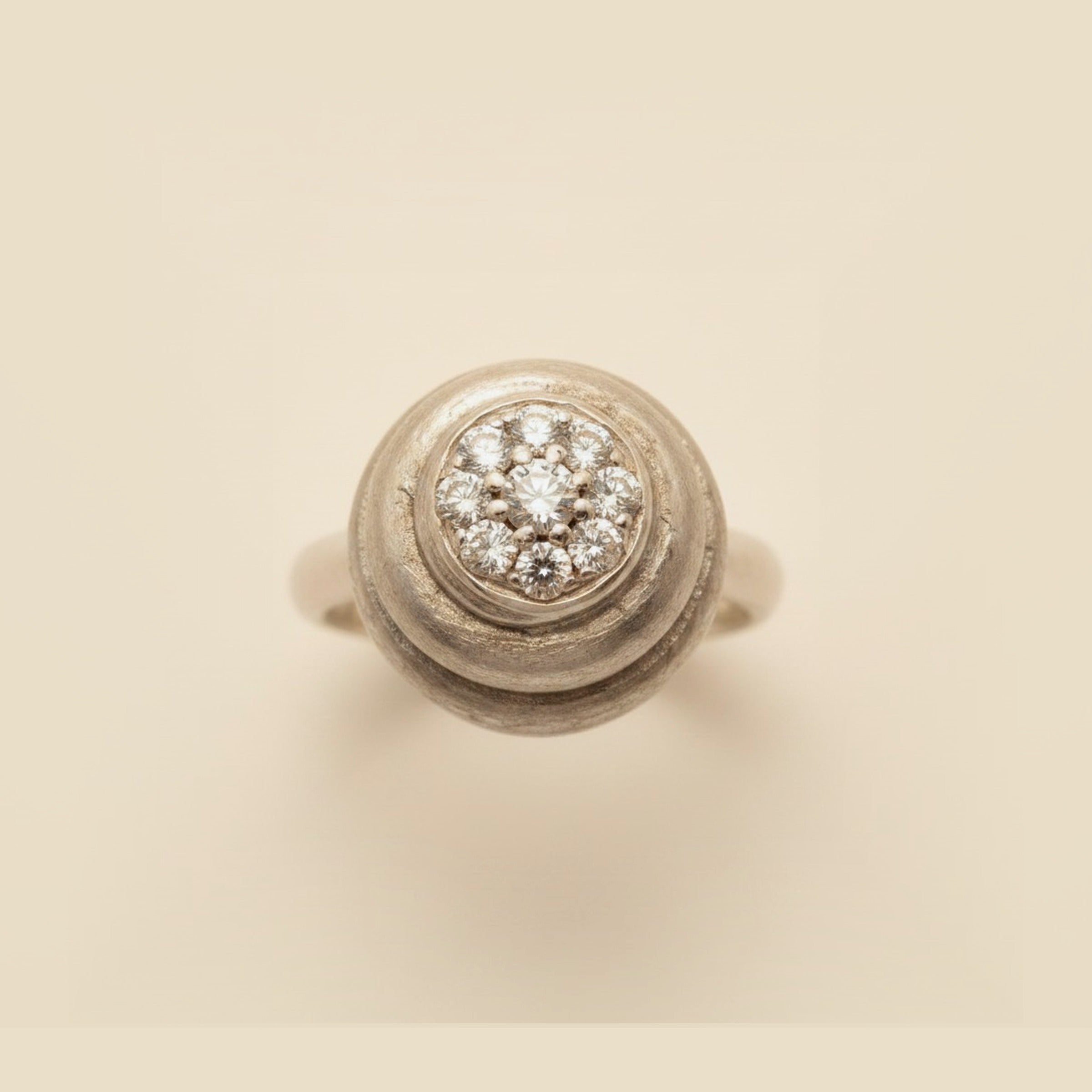 Platinum Diamond Snail Ring – Empire Diamond – view 2