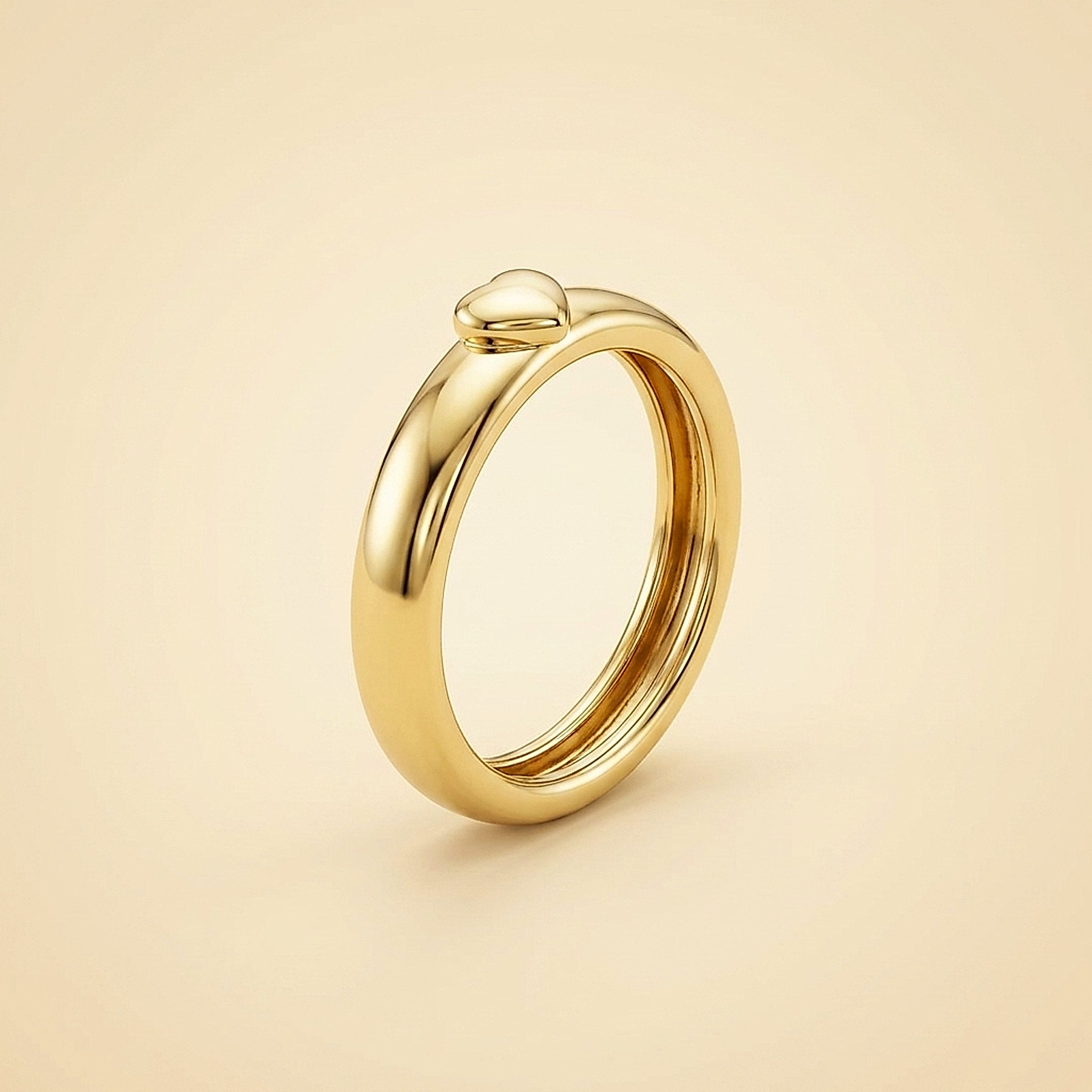 Tiffany & Co. 18K Yellow Gold Puffy Heart Ring