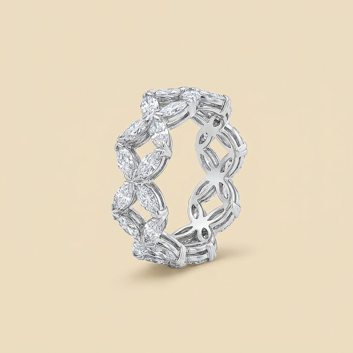 Platinum Marquise Diamond Eternity Band