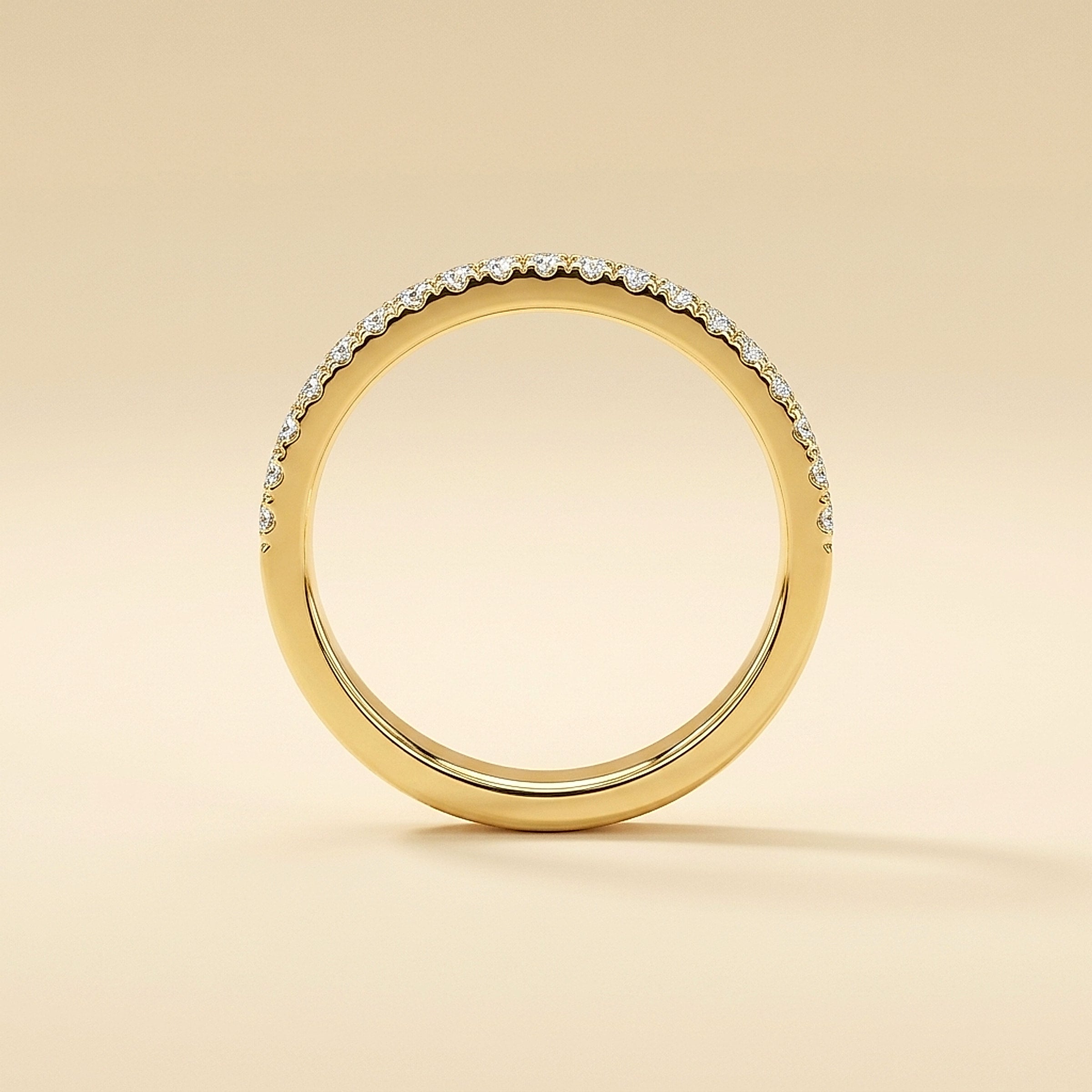 Hidalgo 18K Yellow Gold Diamond Stackable Band