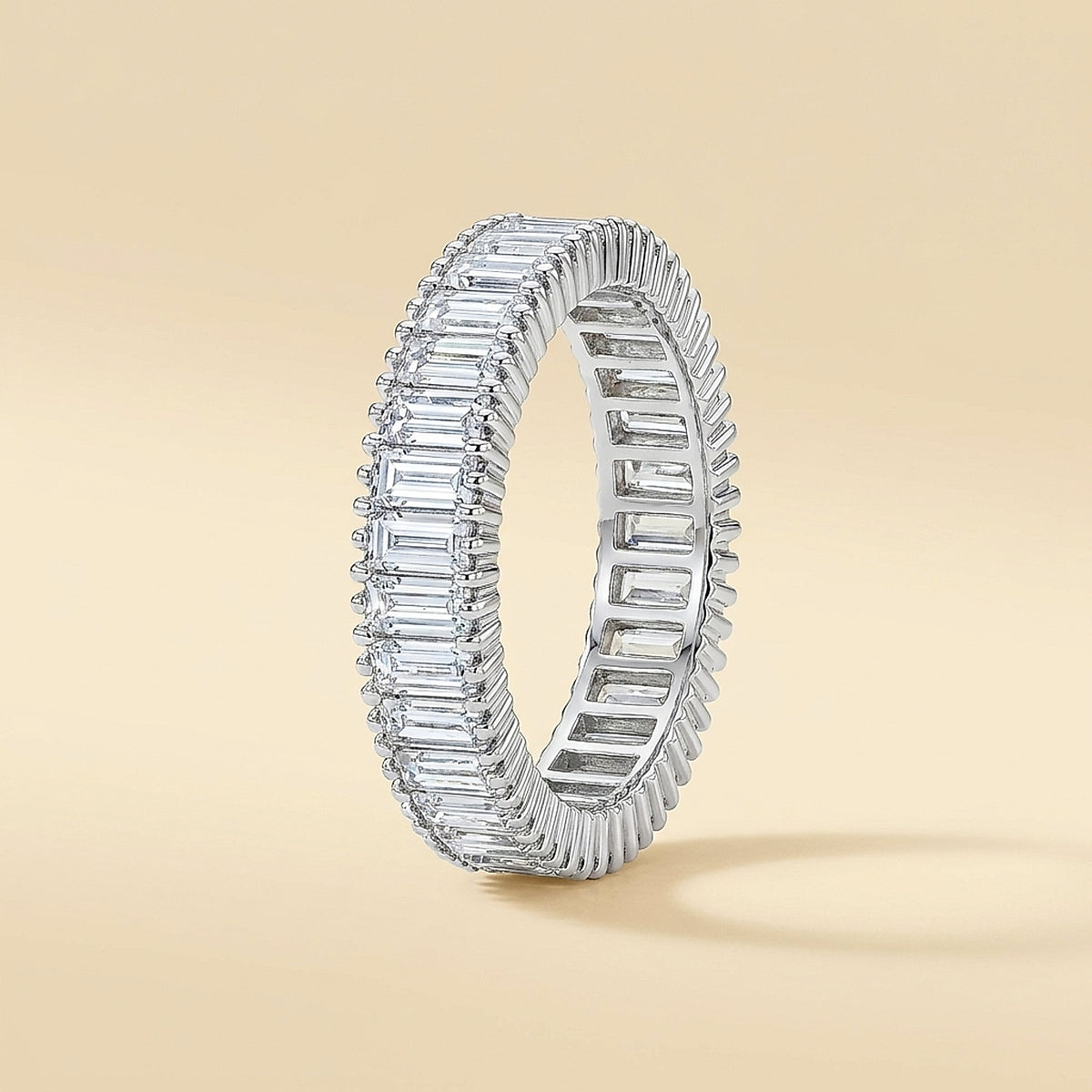 Platinum Baguette Diamond Eternity Band