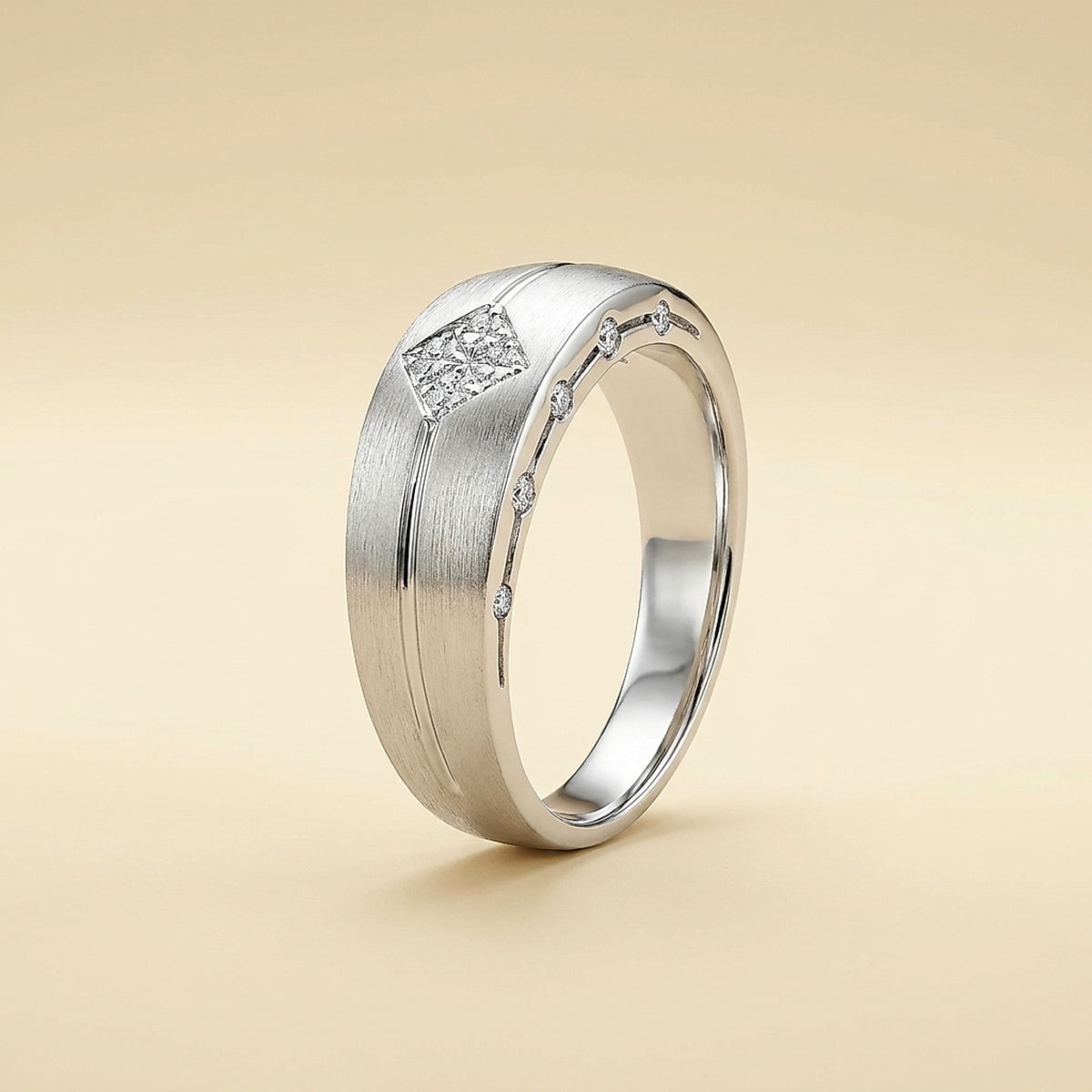 14K White Gold Diamond Ring