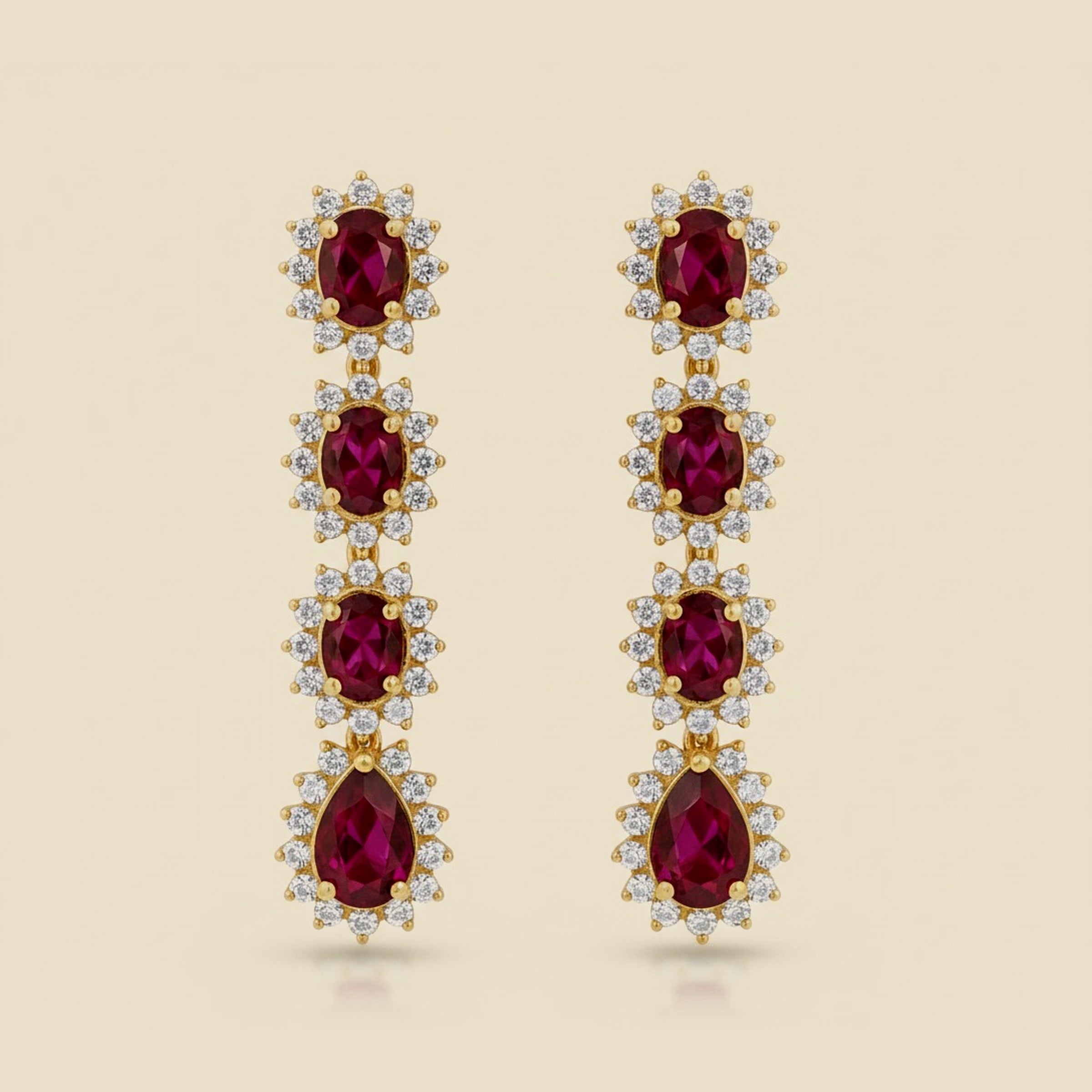 Ruby & Diamond Ruby & Diamond Drop Earrings – Empire Diamond