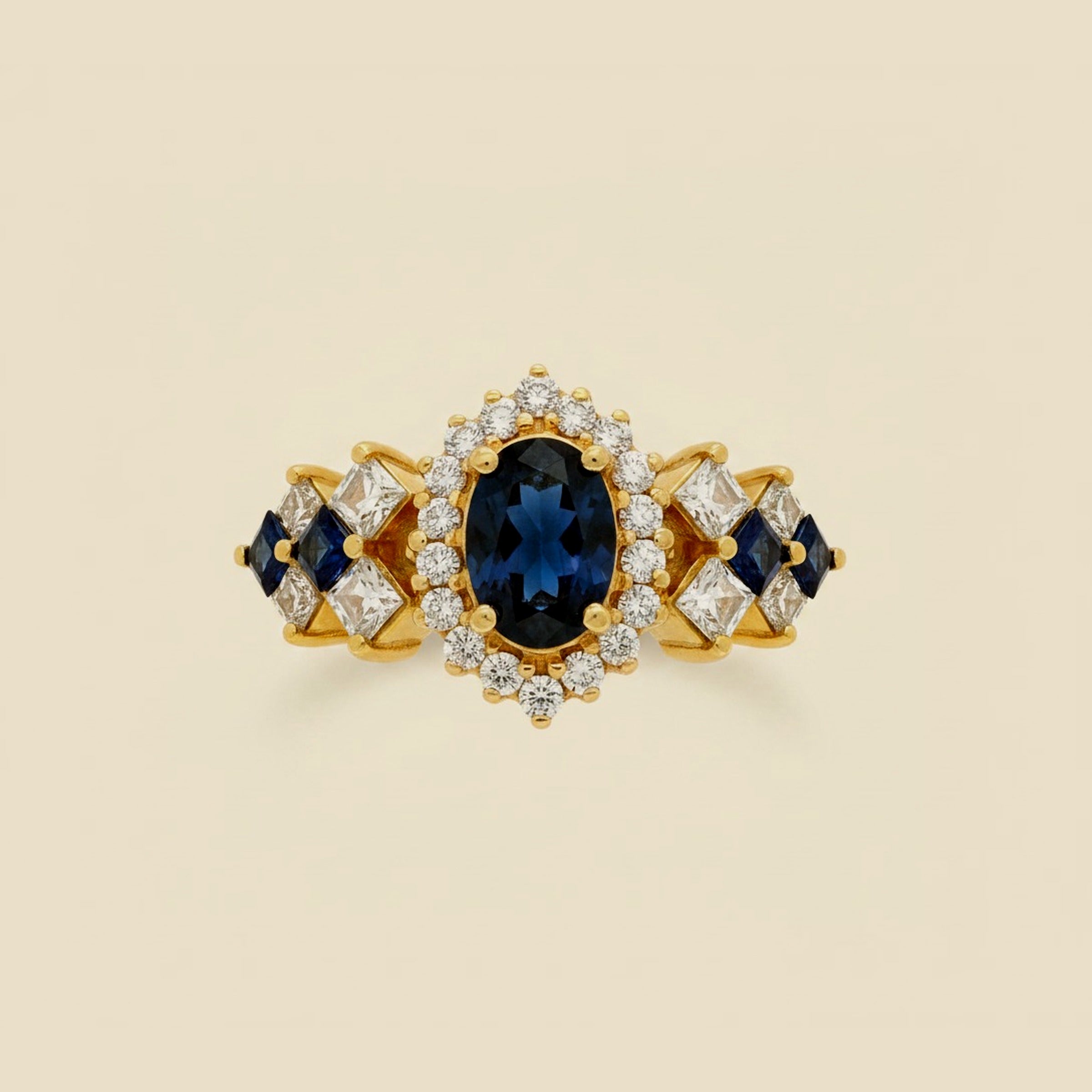 Sapphire & Diamond Cocktail Ring