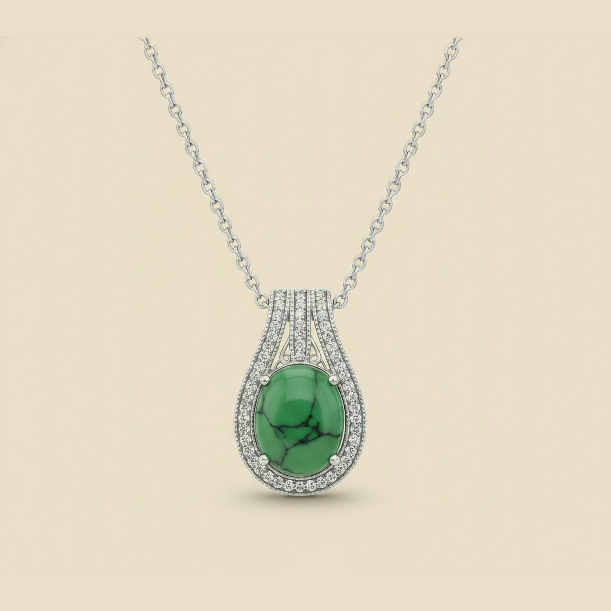 Sterling Silver Natural Turquoise Pendant – Empire Diamond