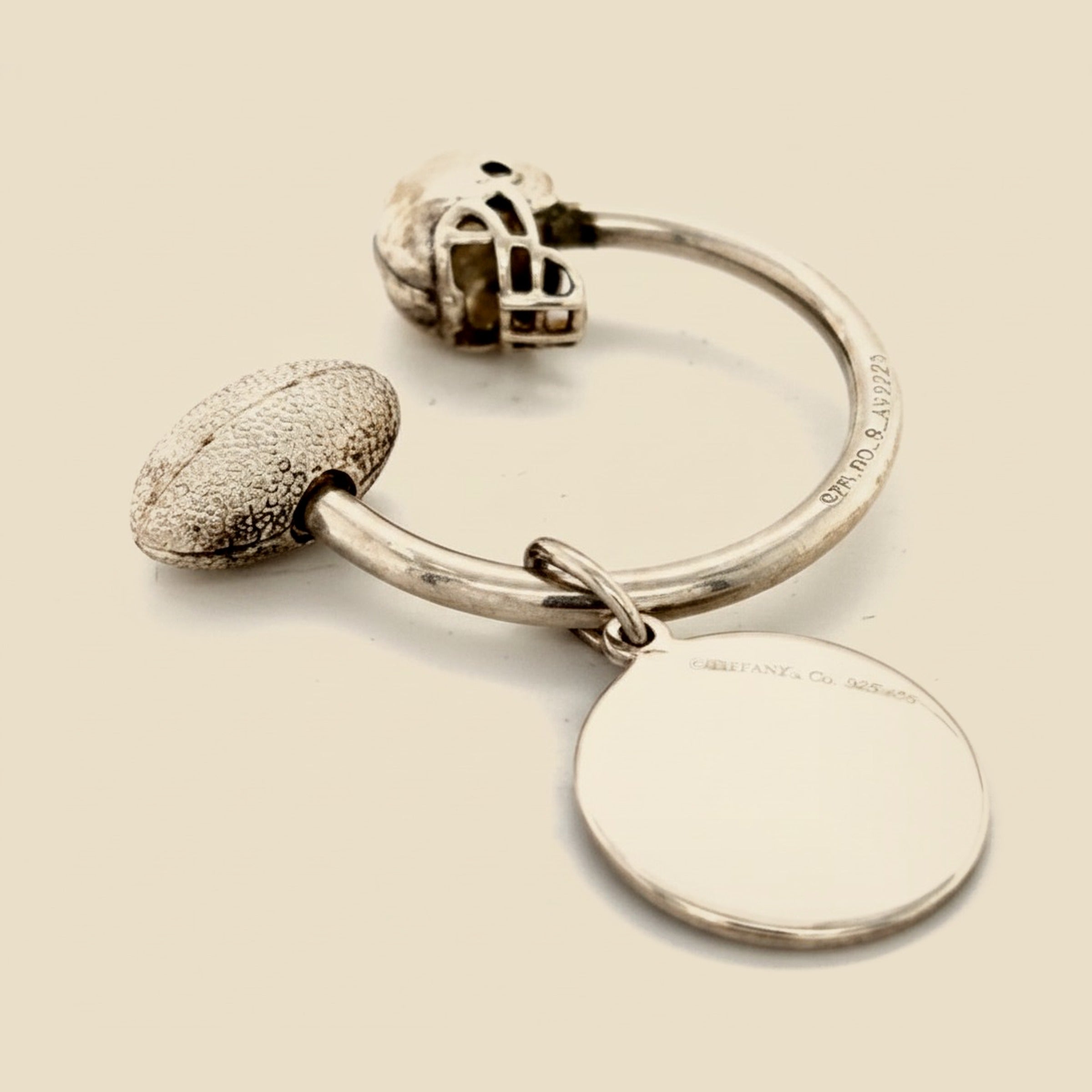 Tiffany & Co. Football & Helmet Key Ring