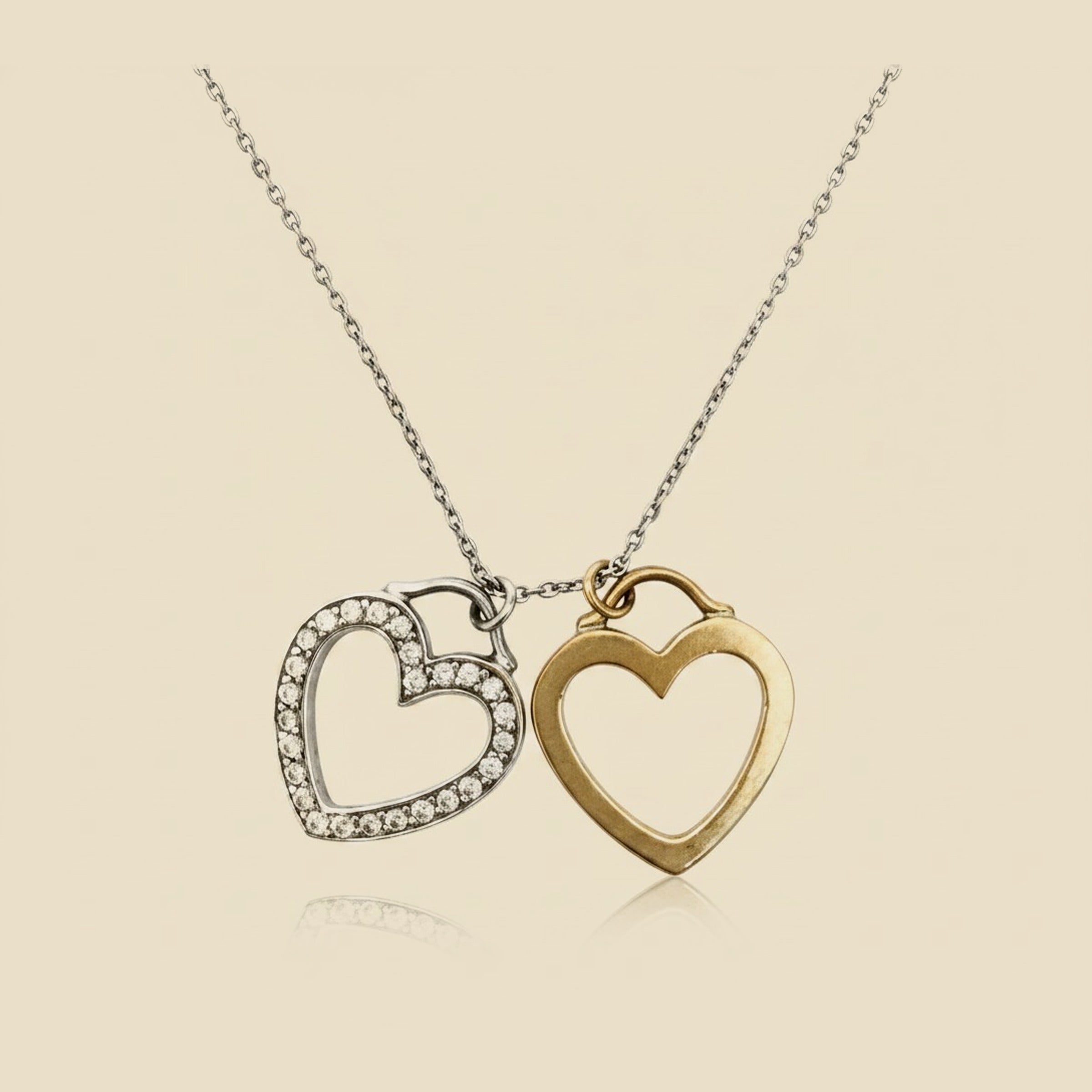 Tiffany & Co. White Gold "2 Hearts" Pendant – Empire Diamond