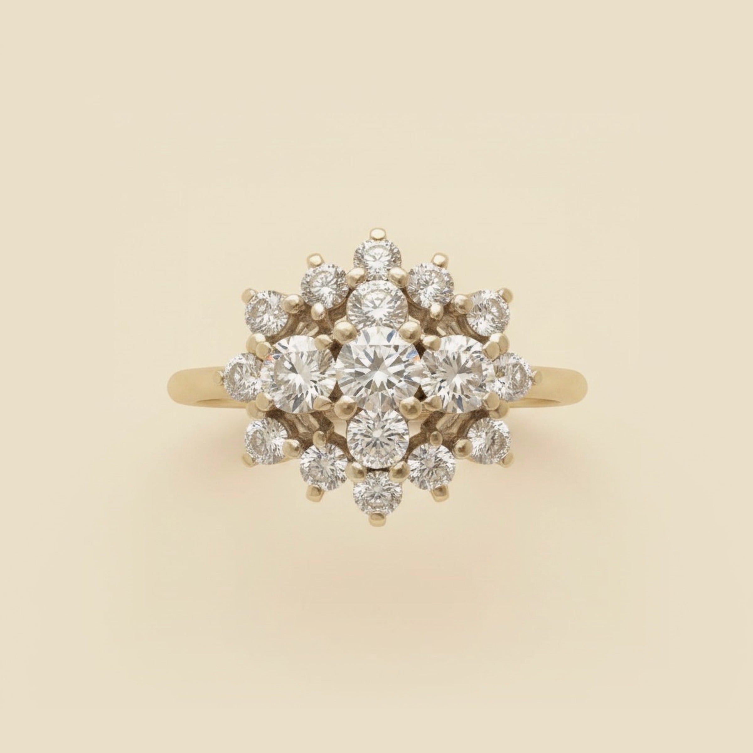 Twin Flower Diamond Ring – Empire Diamond – view 2