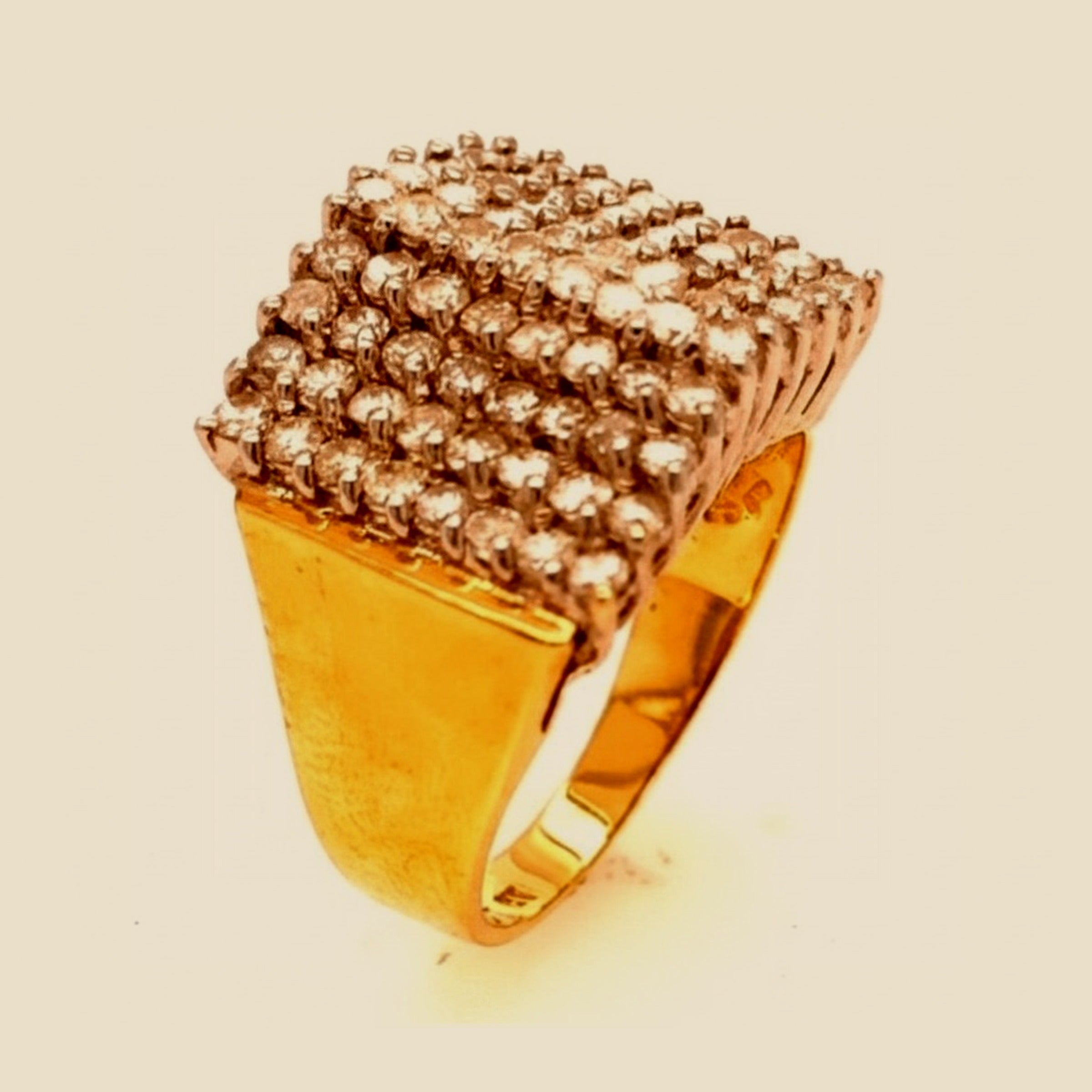 Two Tone Diamond Pyramid Ring – Empire Diamond
