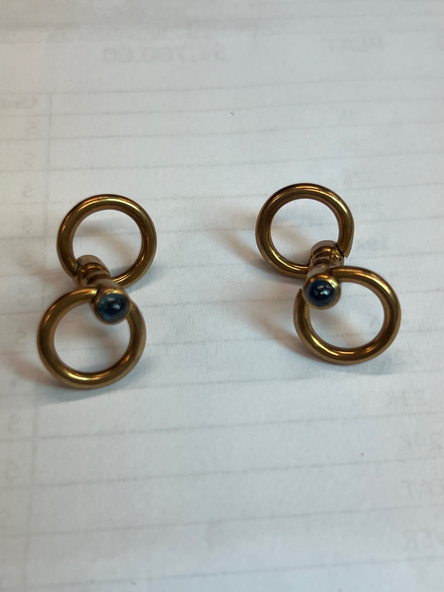 Cartier 14k Yellow Gold Stirrup Cuff Links