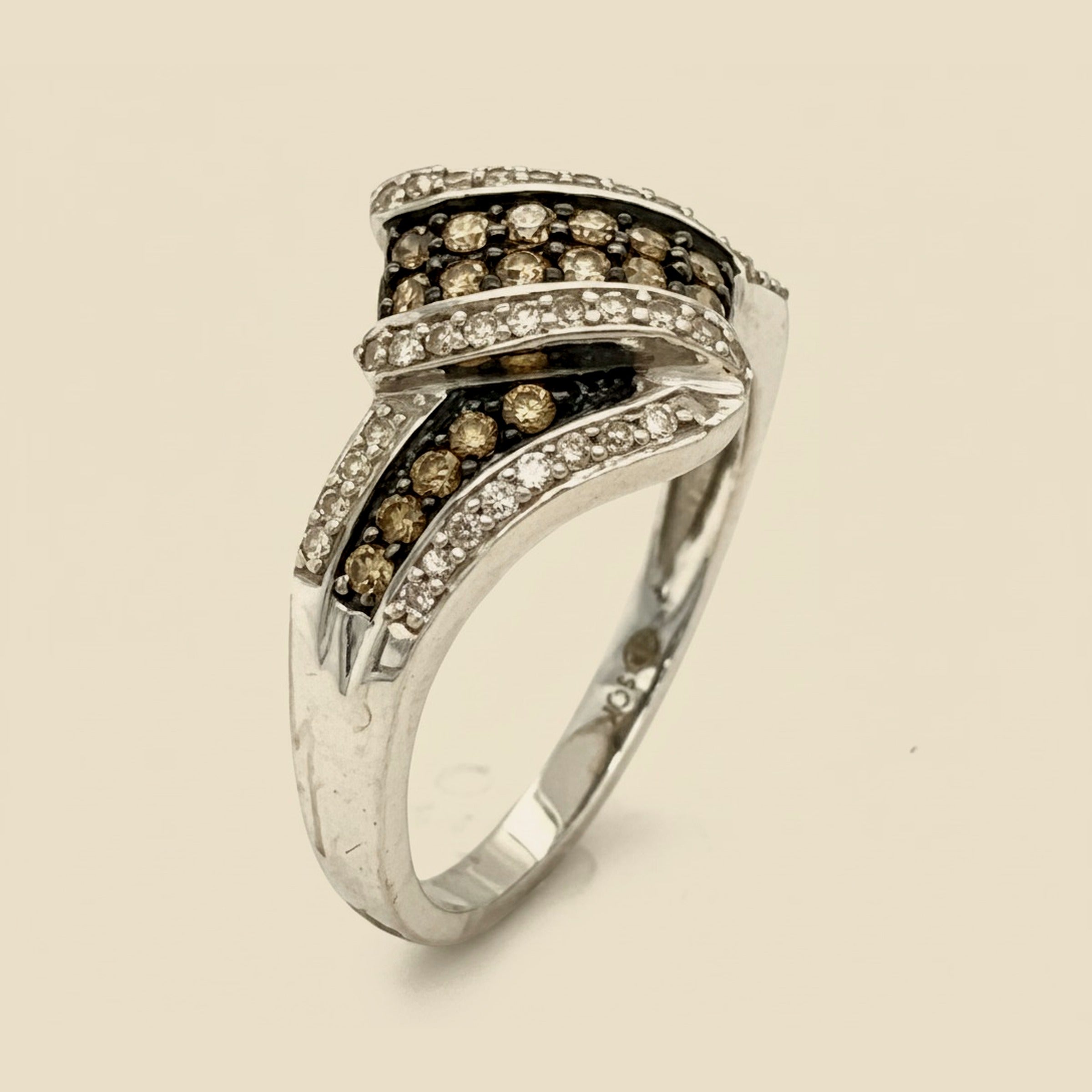 White Gold Black & White Diamond Ring – Empire Diamond