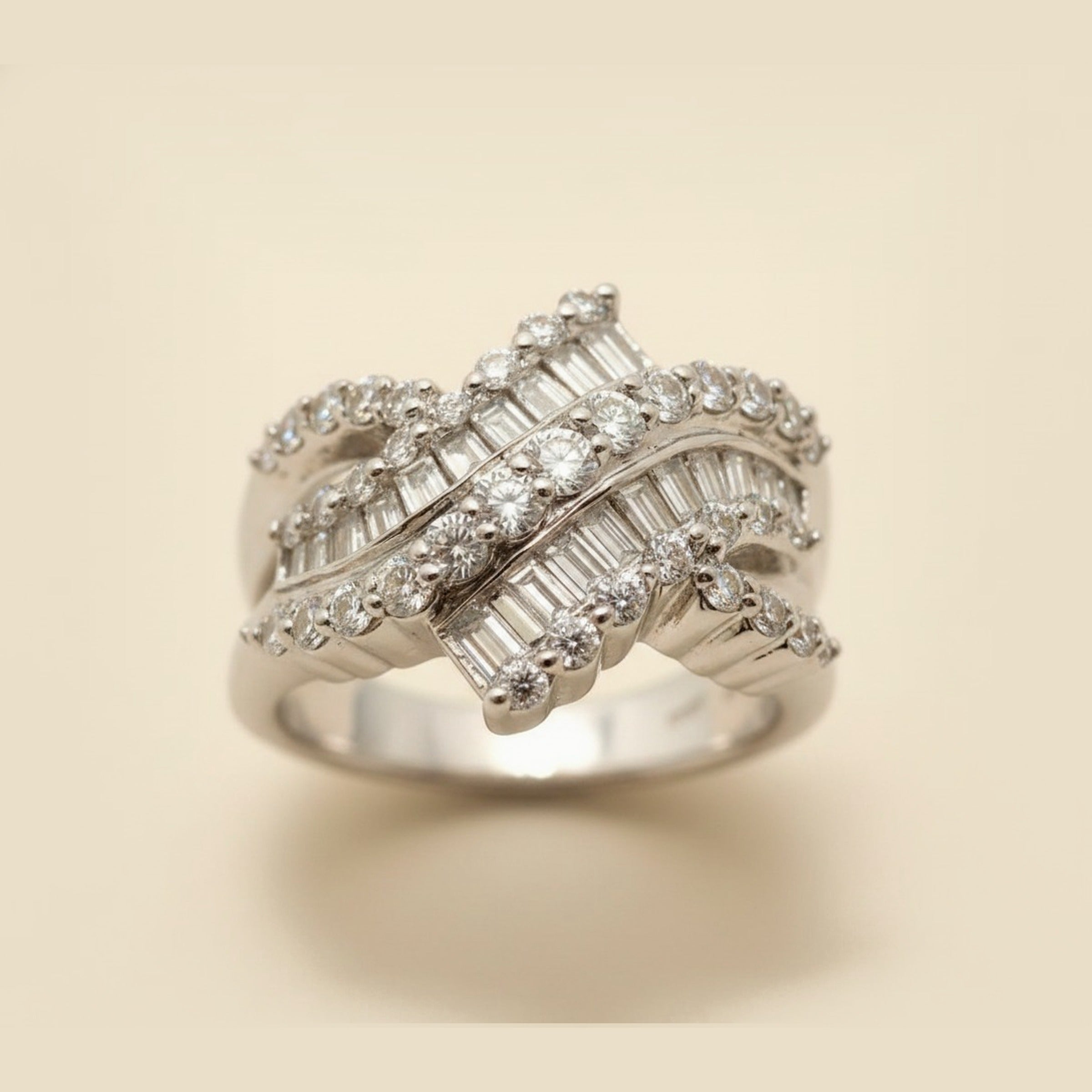 White Gold Diamond Bypass Ring – Empire Diamond – view 2