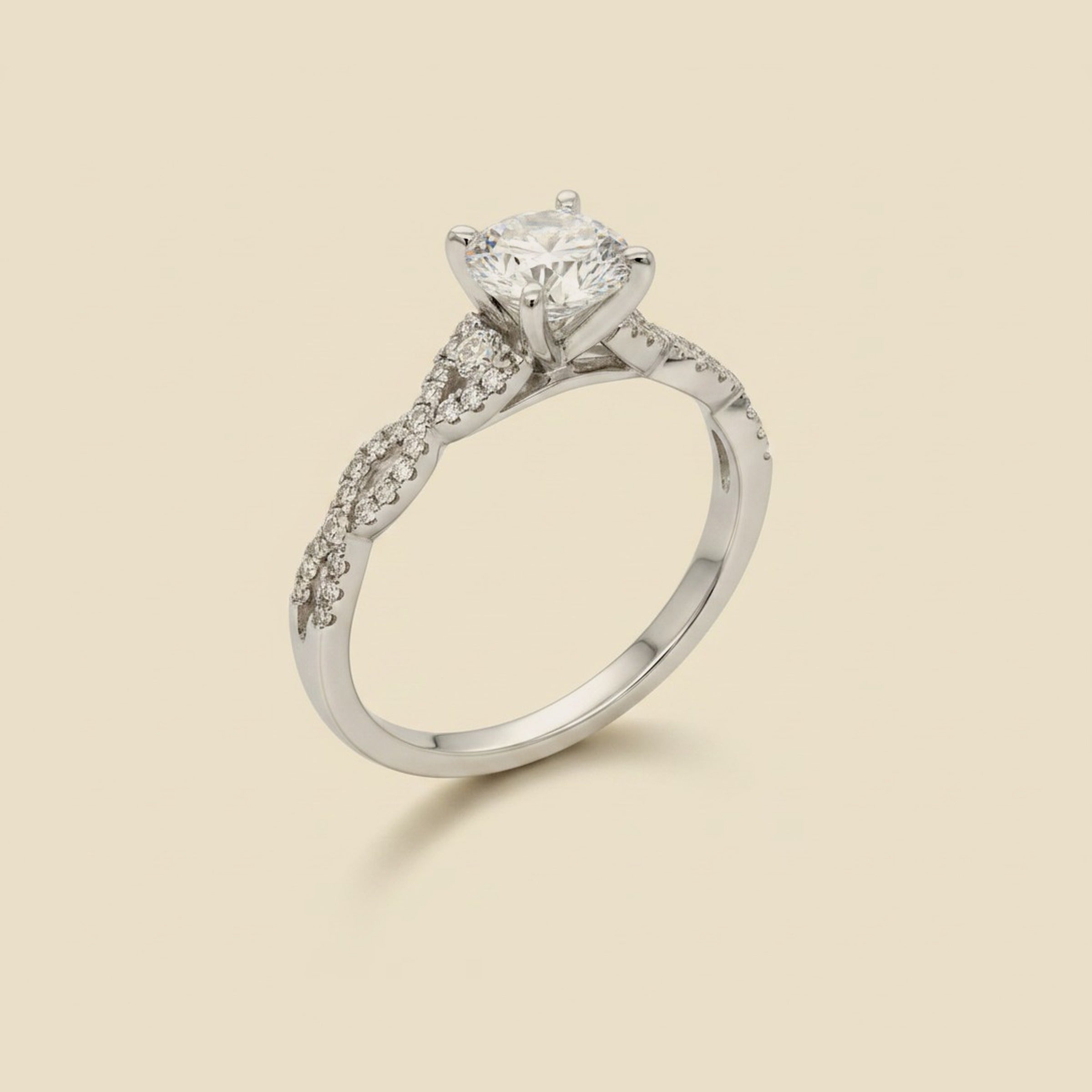 White Gold Diamond Engagement Ring