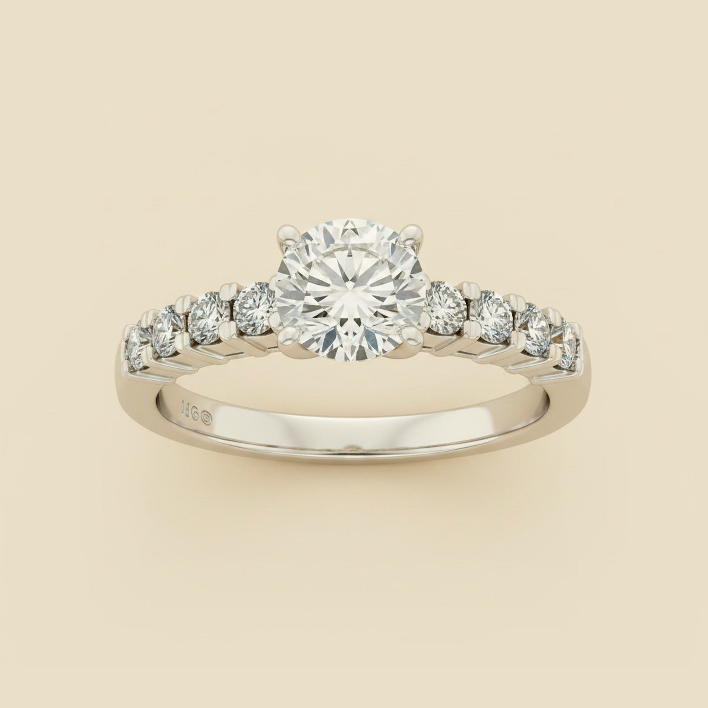 White Gold Diamond Engagement Ring – Empire Diamond – view 2