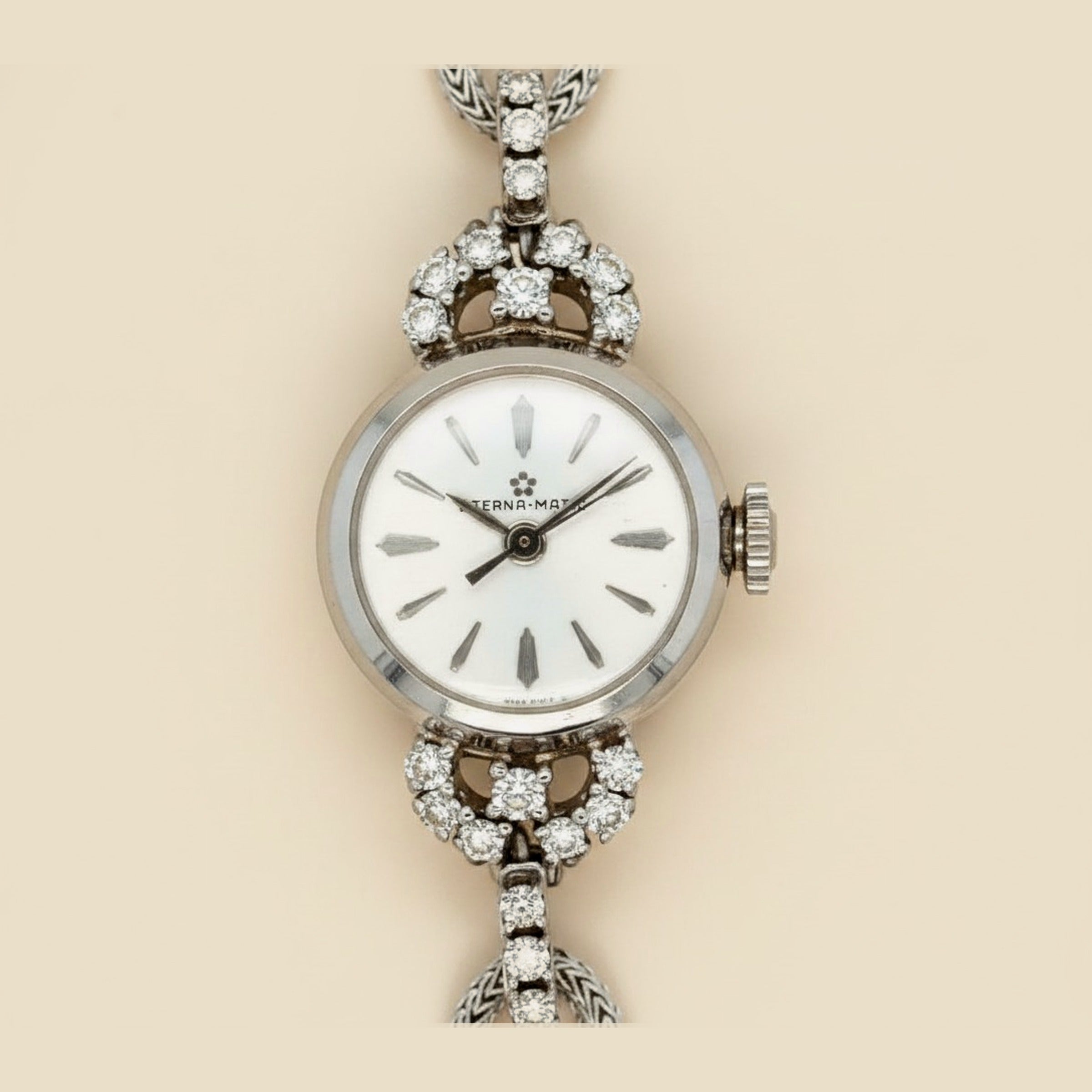 White Gold Eterna Matic Automatic Wrist Watch