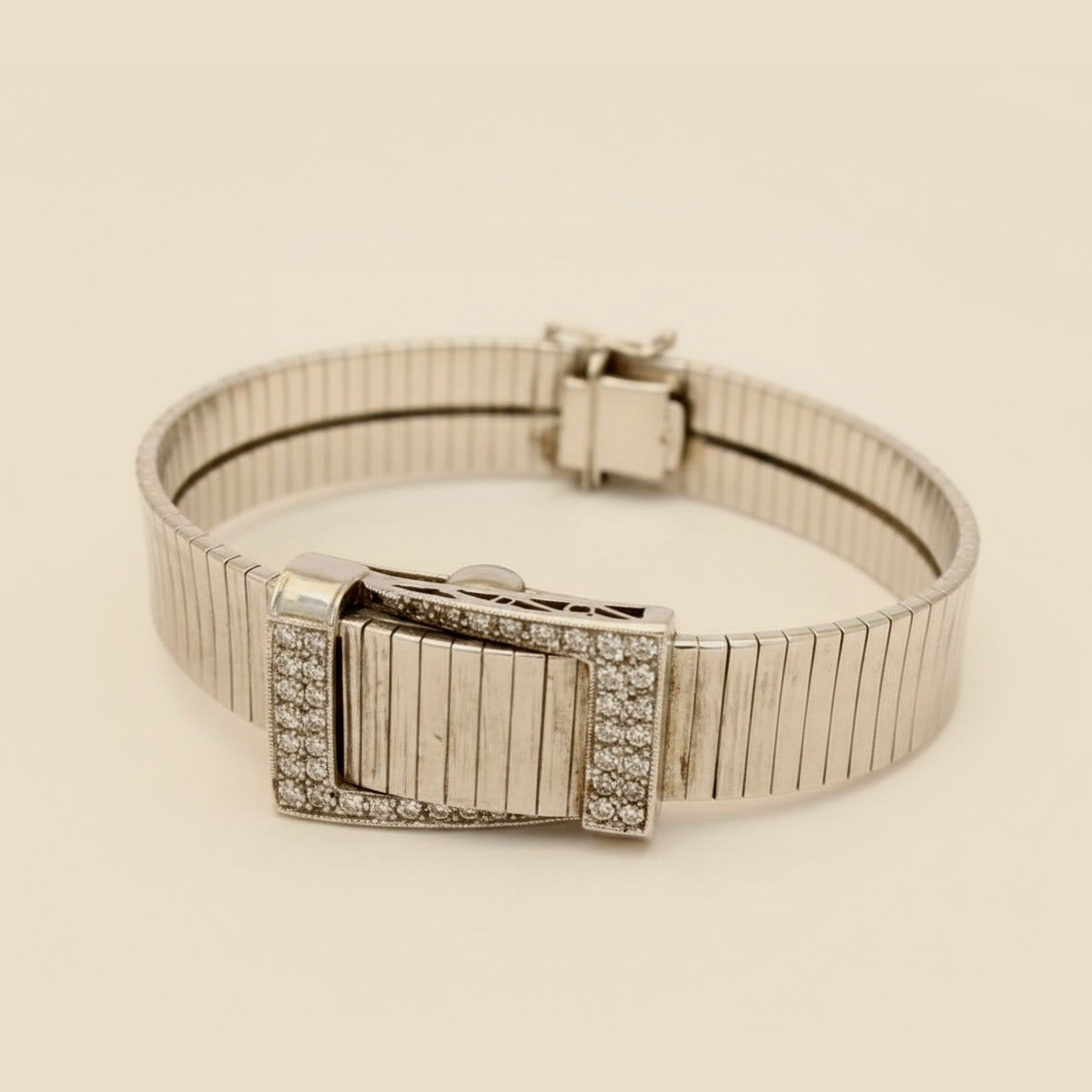 White Gold "Jean Claude" Closed Face Woman Watch – Empire Diamond