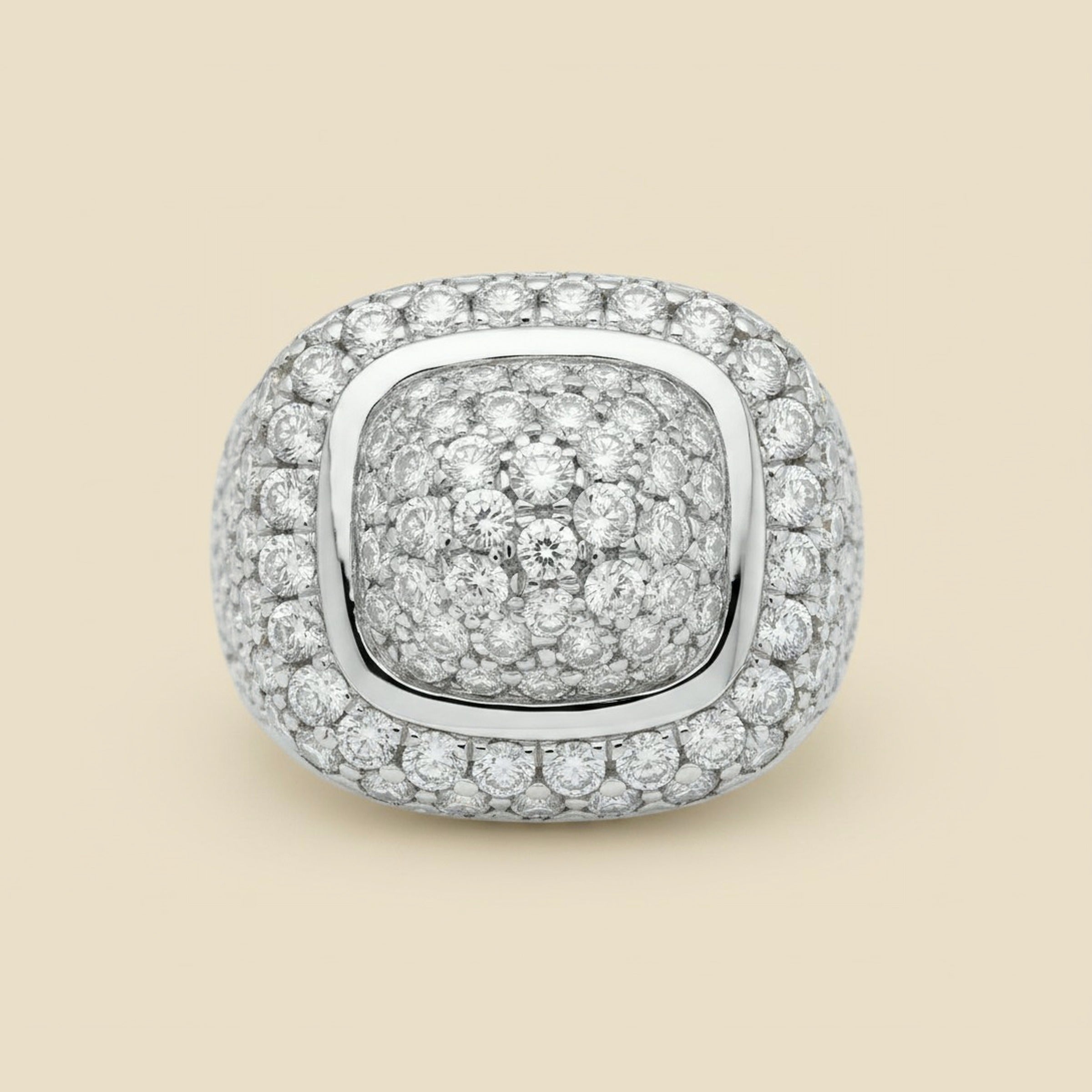 White Gold Pave Diamond Cluster Ring – Empire Diamond – view 2