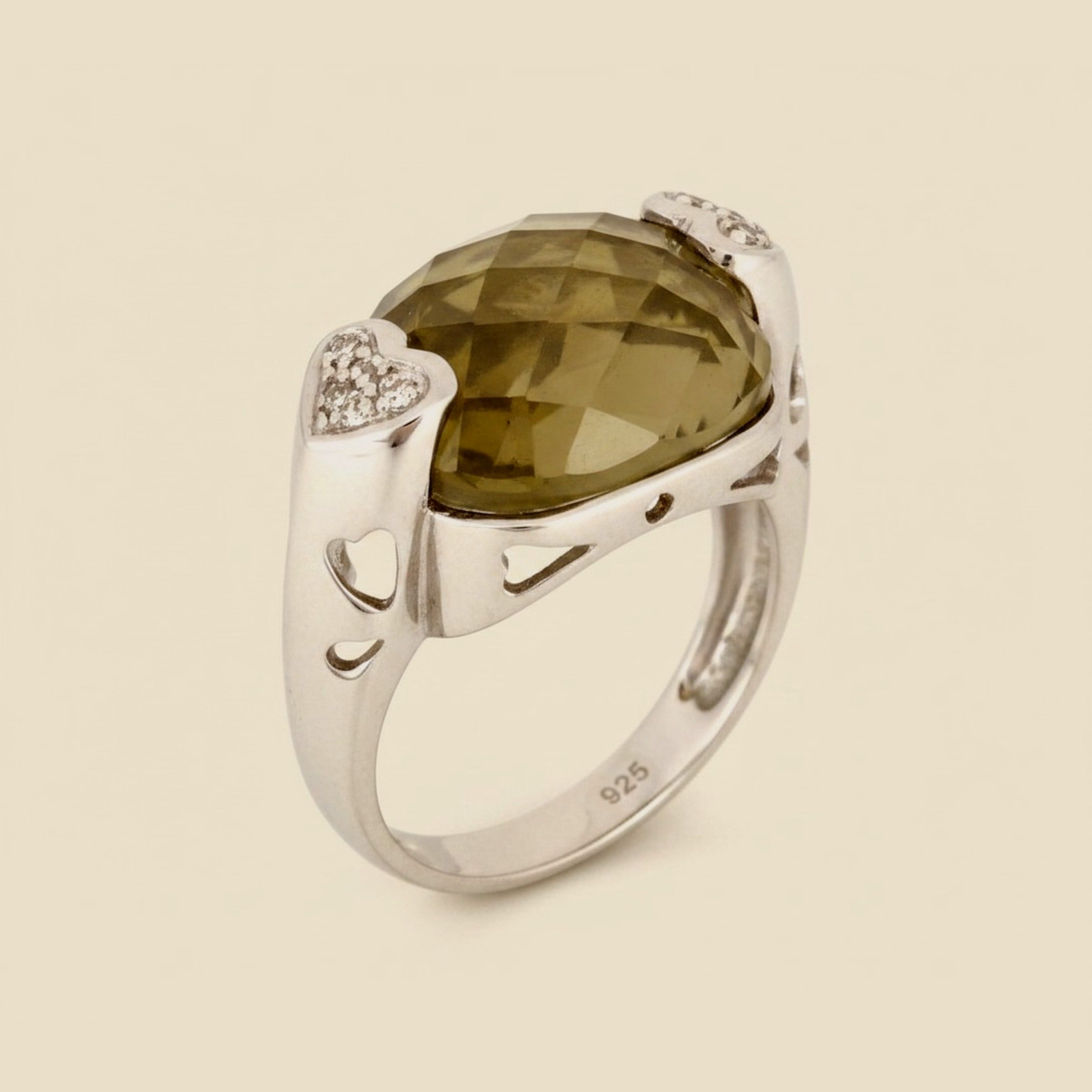White Gold Smokey Quartz Ring – Empire Diamond