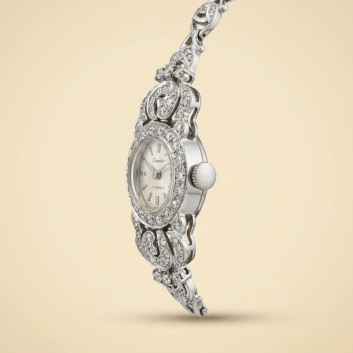 1940's "Chandler" Swiss Diamond Wrist Watch