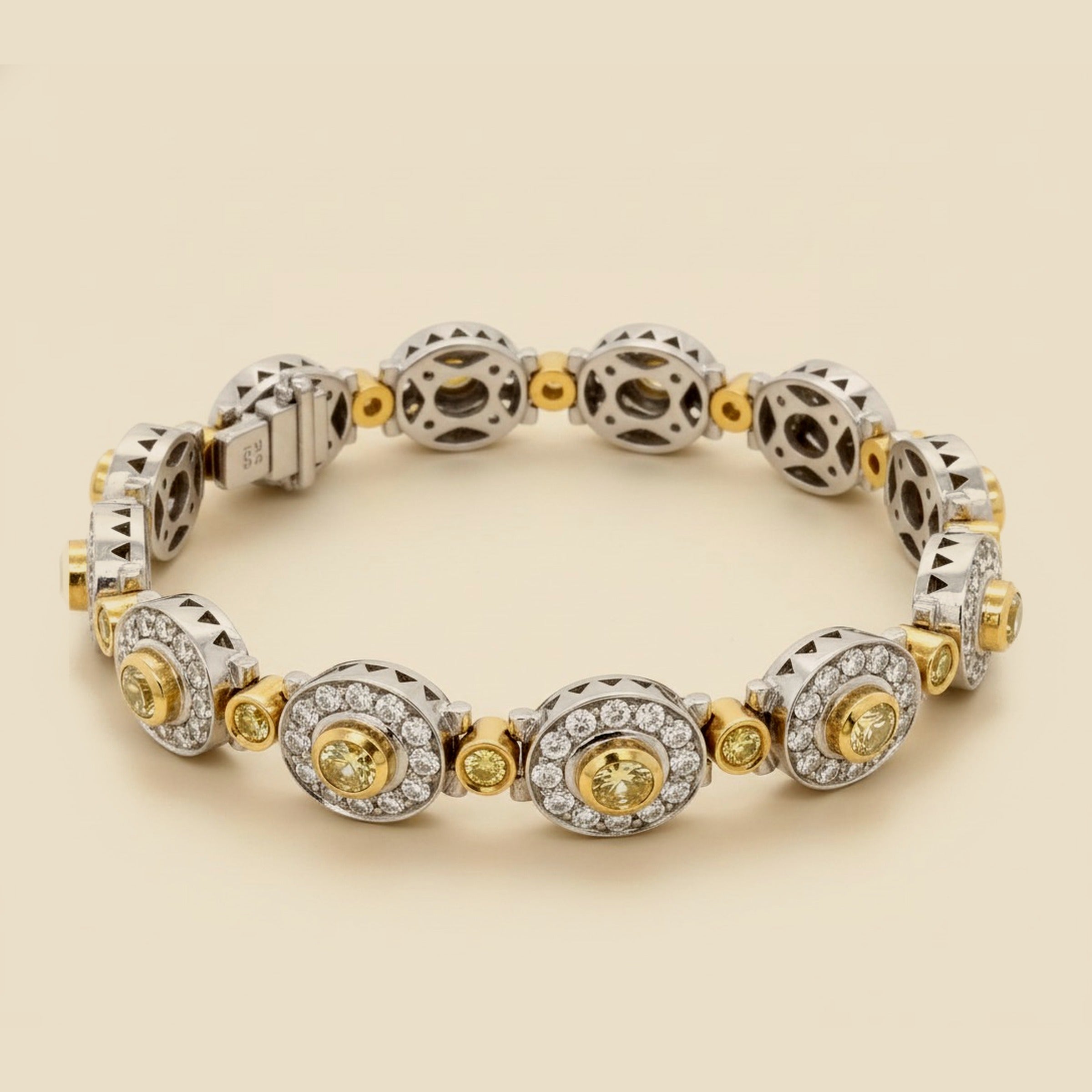 Yellow Diamonds - Oval Link Diamond Bracelet – Empire Diamond