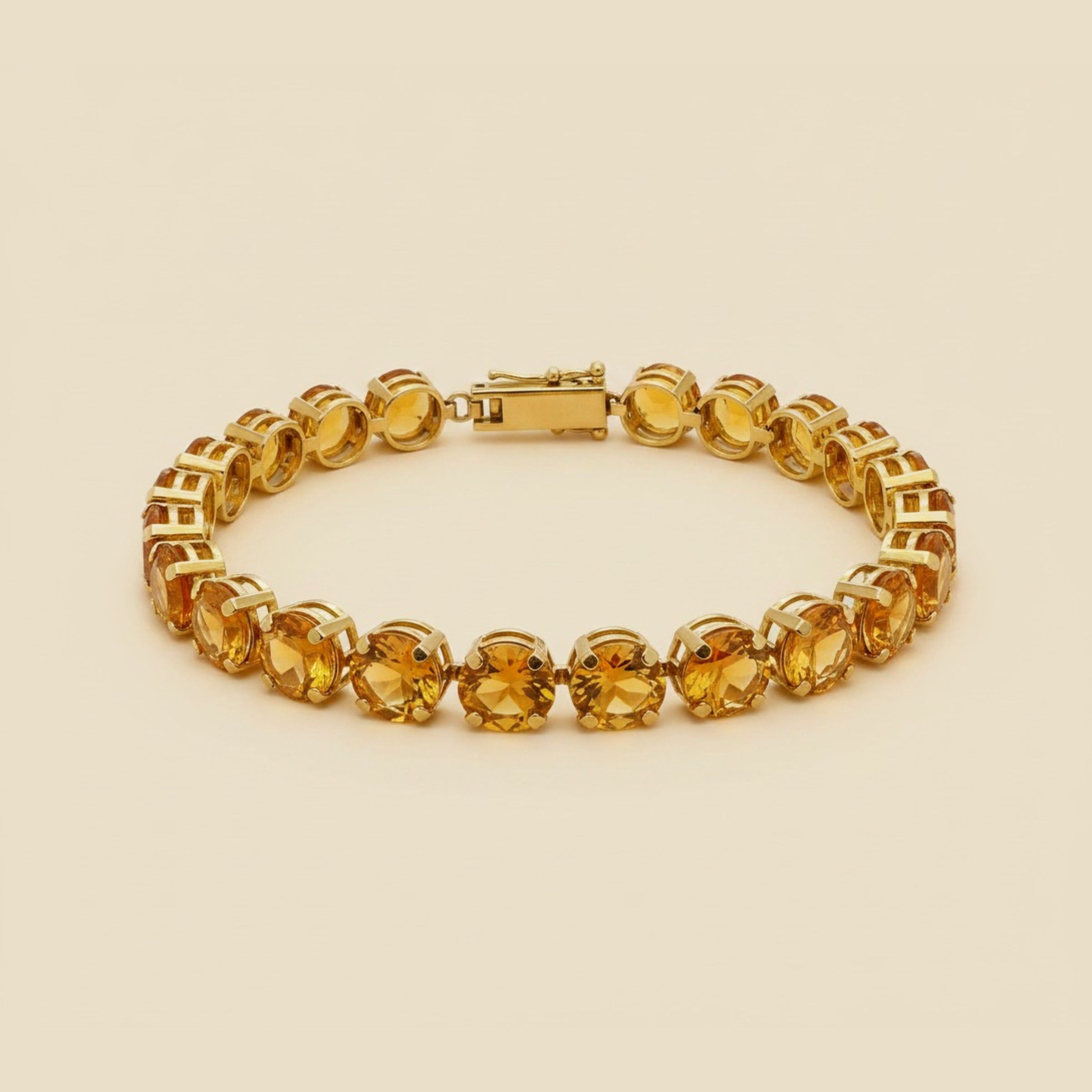 Yellow Gold Citrine Line Bracelet