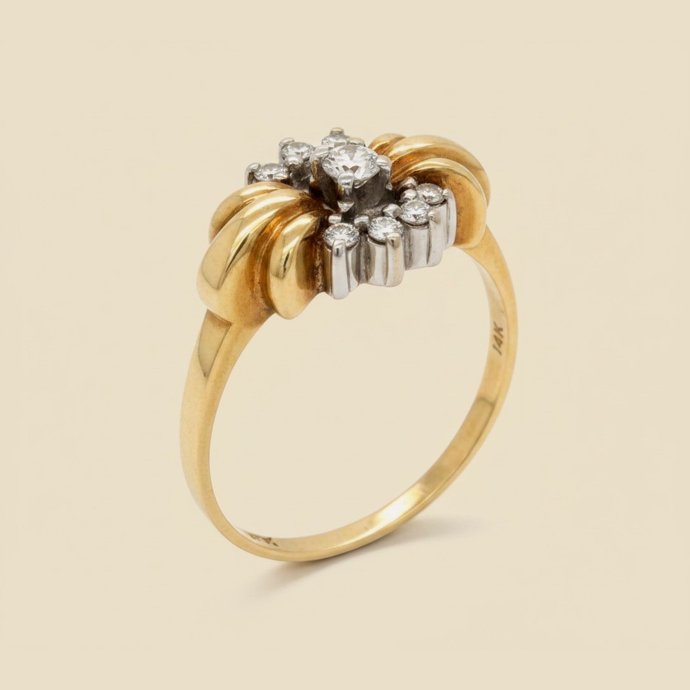 Yellow Gold Diamond Cocktail Ring