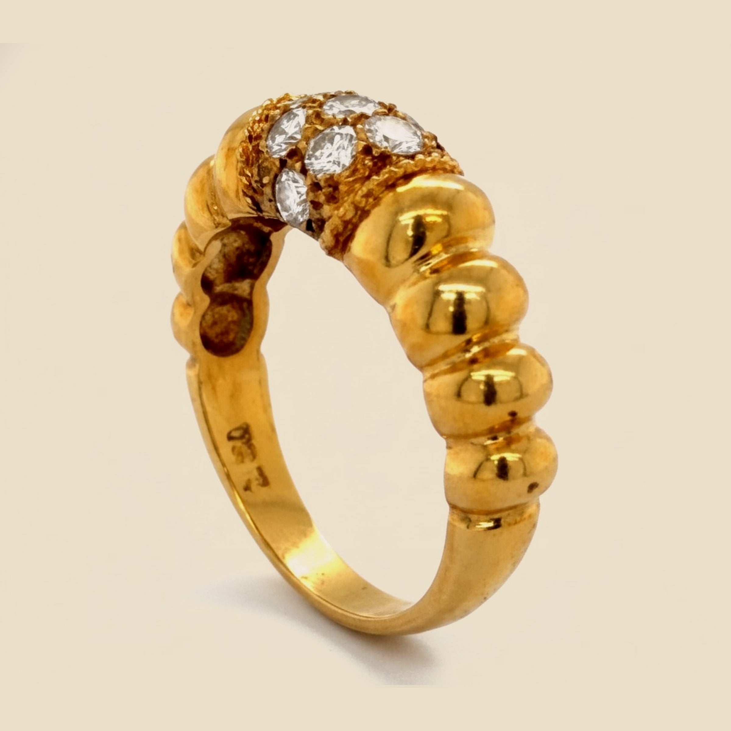 Yellow Gold Fancy Diamond Cluster Ring