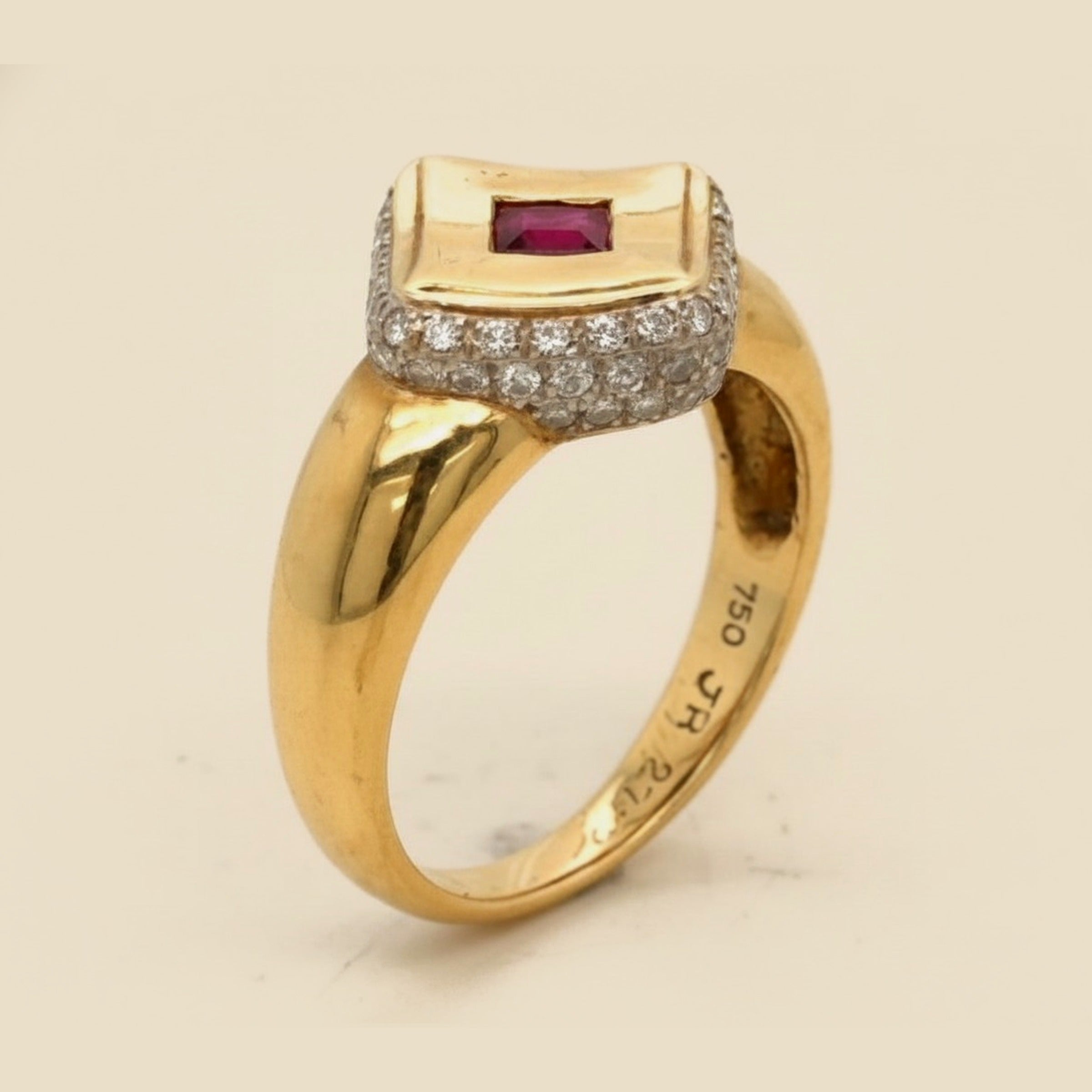Yellow Gold Ruby & Diamond Ring