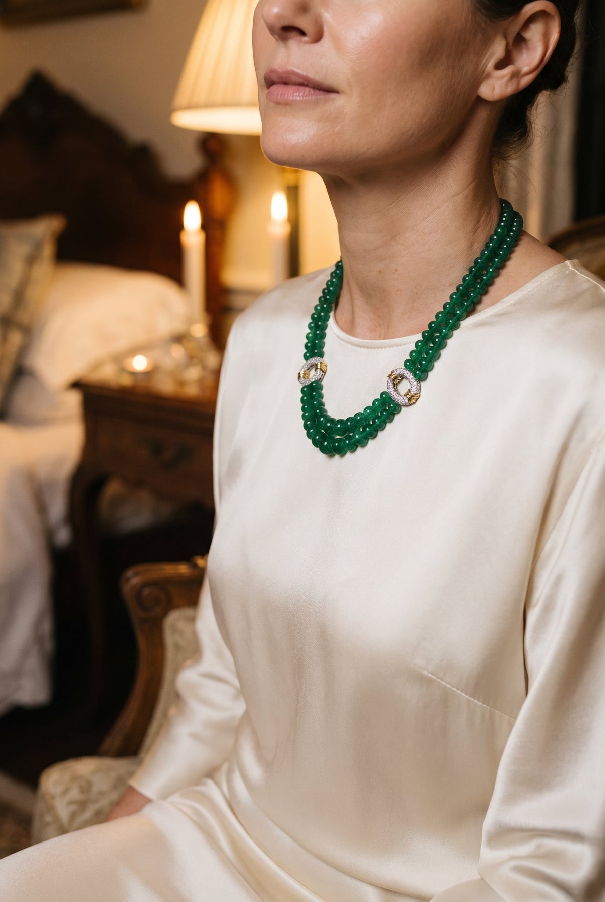Tiffany-Schlumberger "Buckles" Necklace — shown worn, second view