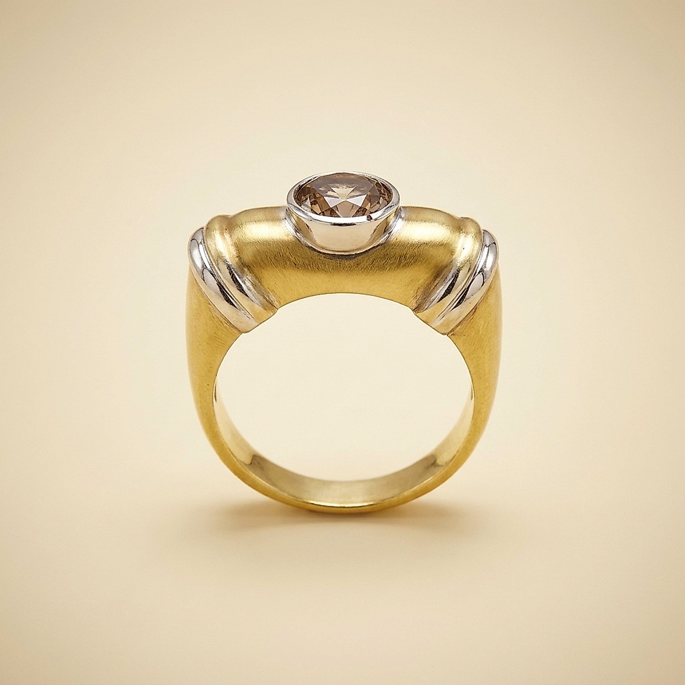 Yellow Gold Chocolate Diamond Ring
