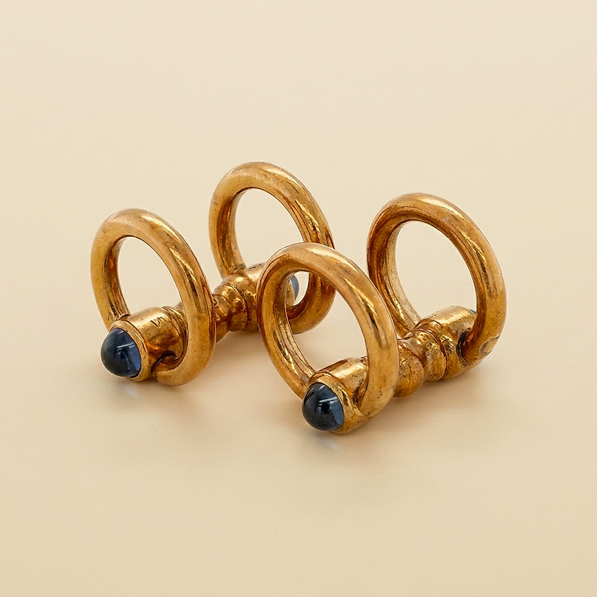 Cartier 14k Yellow Gold Stirrup Cuff Links