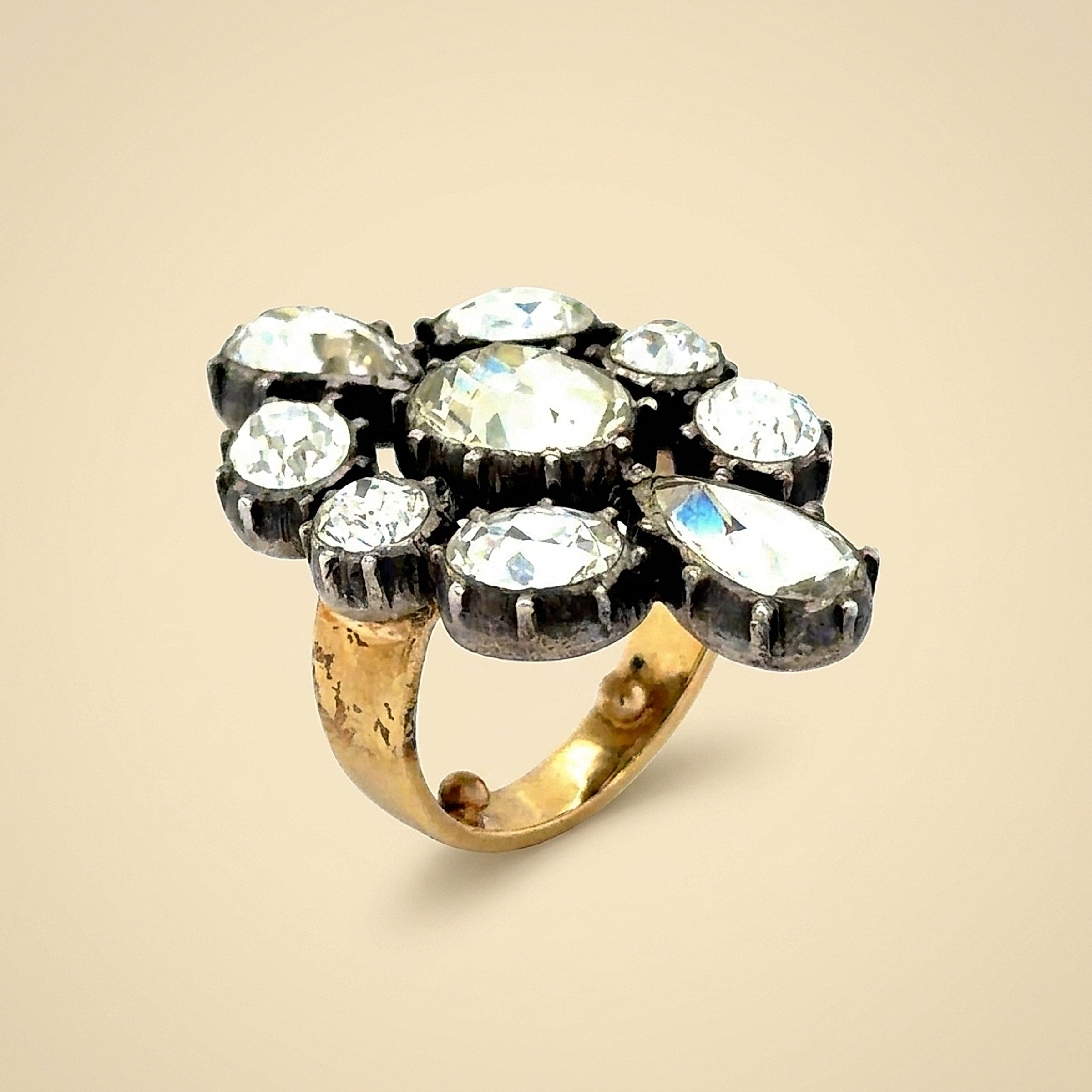 Sterling Silver & 14K Yellow Gold Quartz Crystal Ring