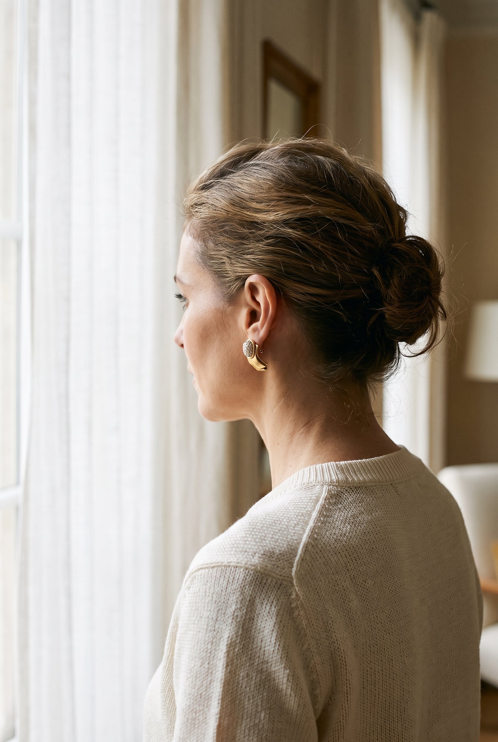 Barry Kieselstein-Cord Diamond Earrings — shown worn, second view