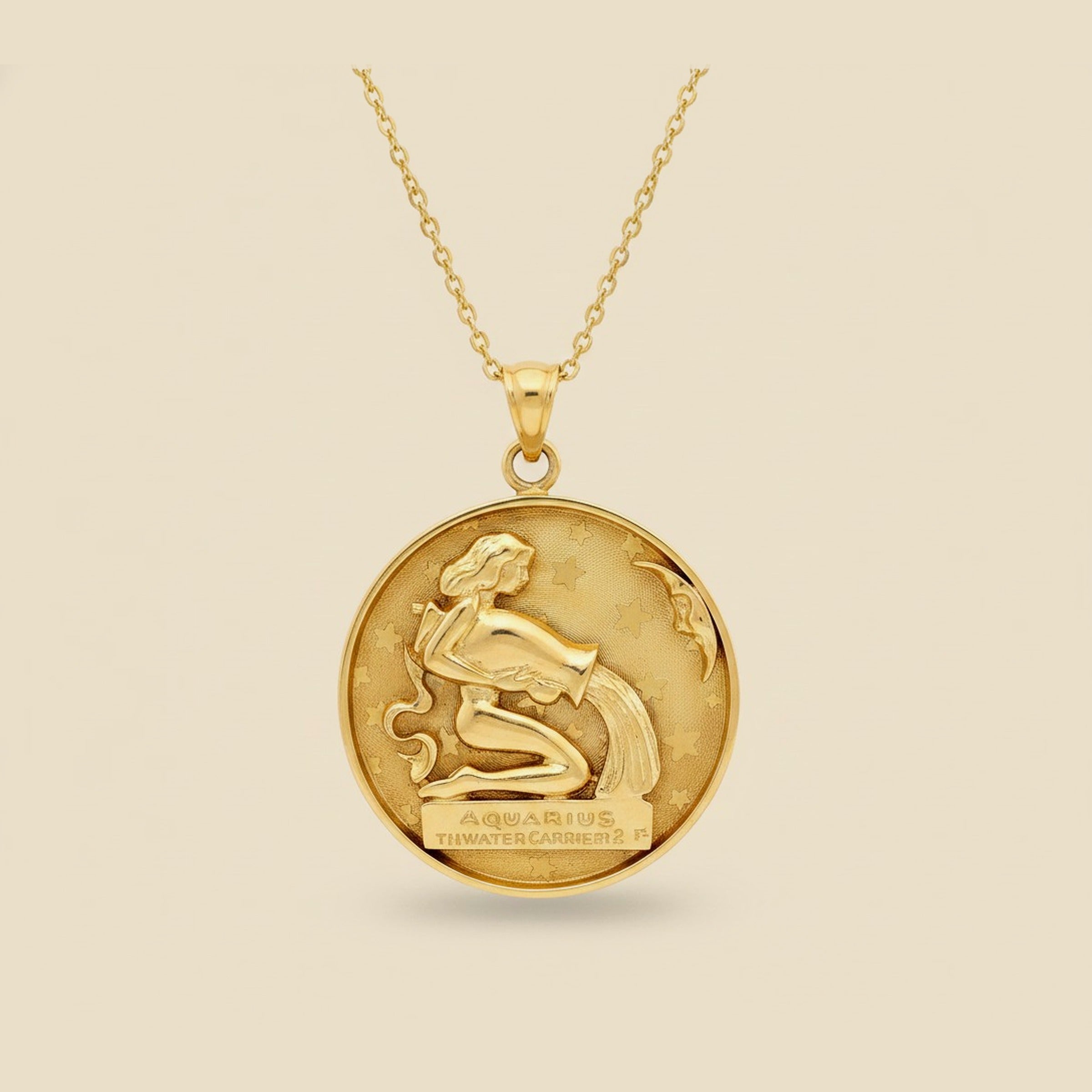 14K Aquarius Water Carrier Pendant
