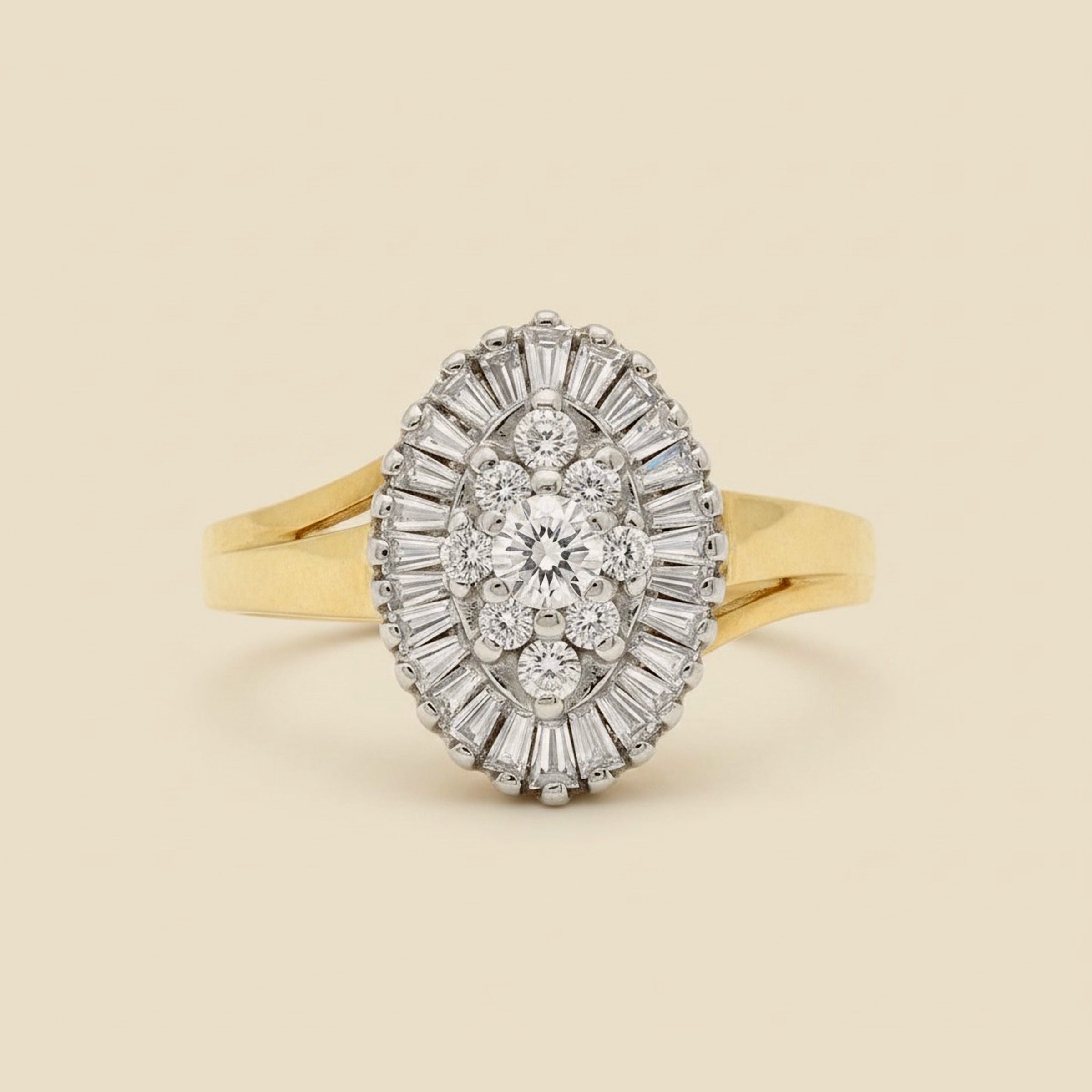 14K Marquise Shaped Diamond Cluster Ring – Empire Diamond – view 2