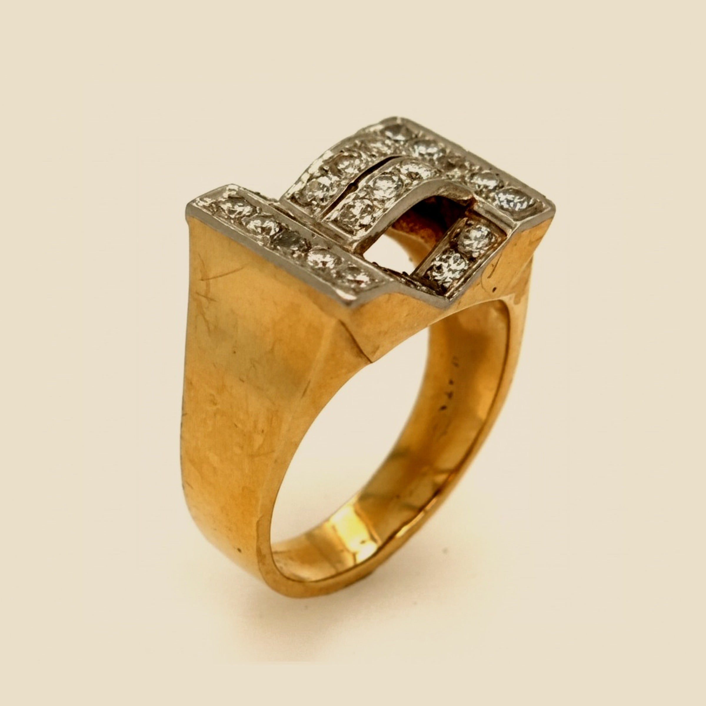 14K & Platinum Art Deco Diamond Ring – Empire Diamond