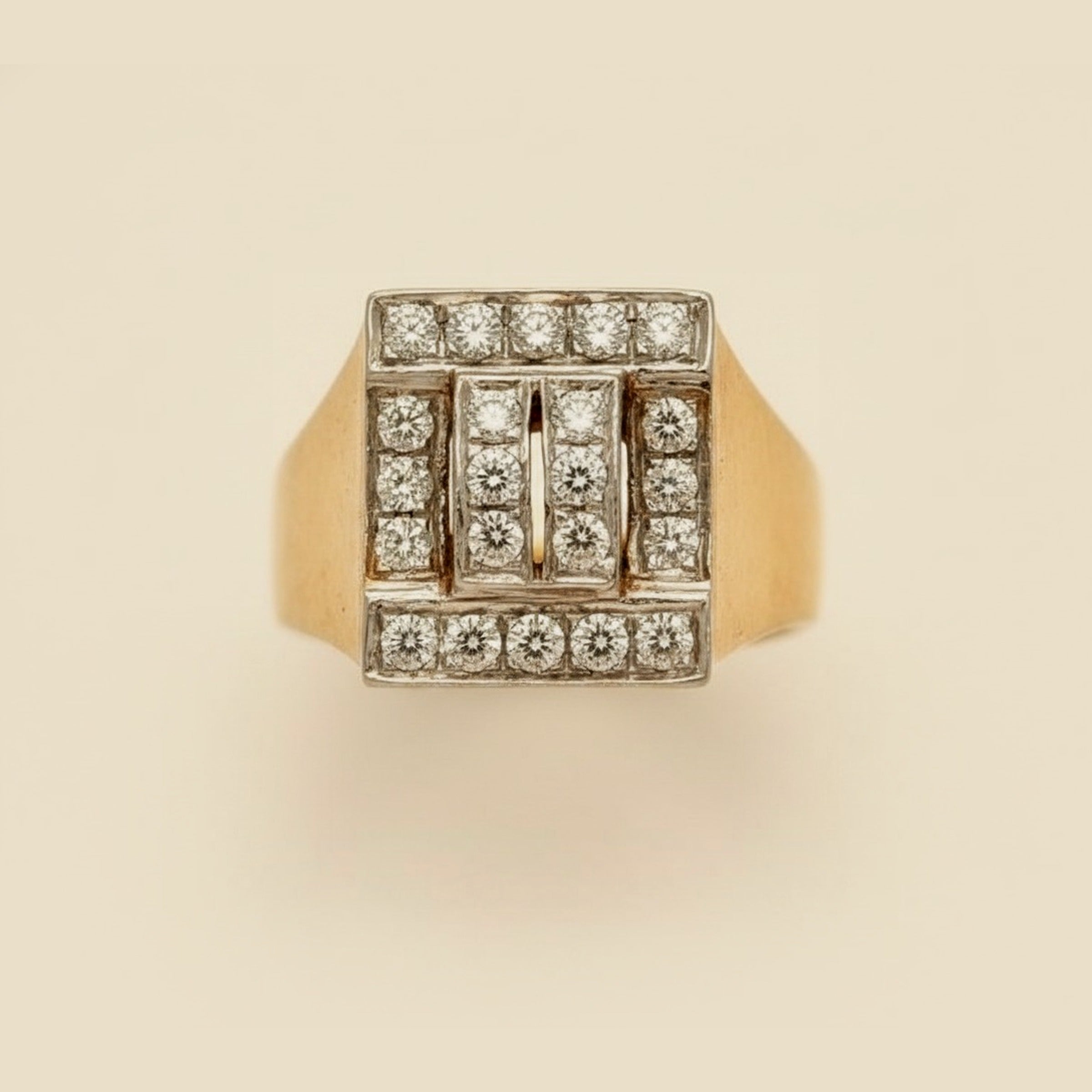 14K & Platinum Art Deco Diamond Ring – Empire Diamond – view 2