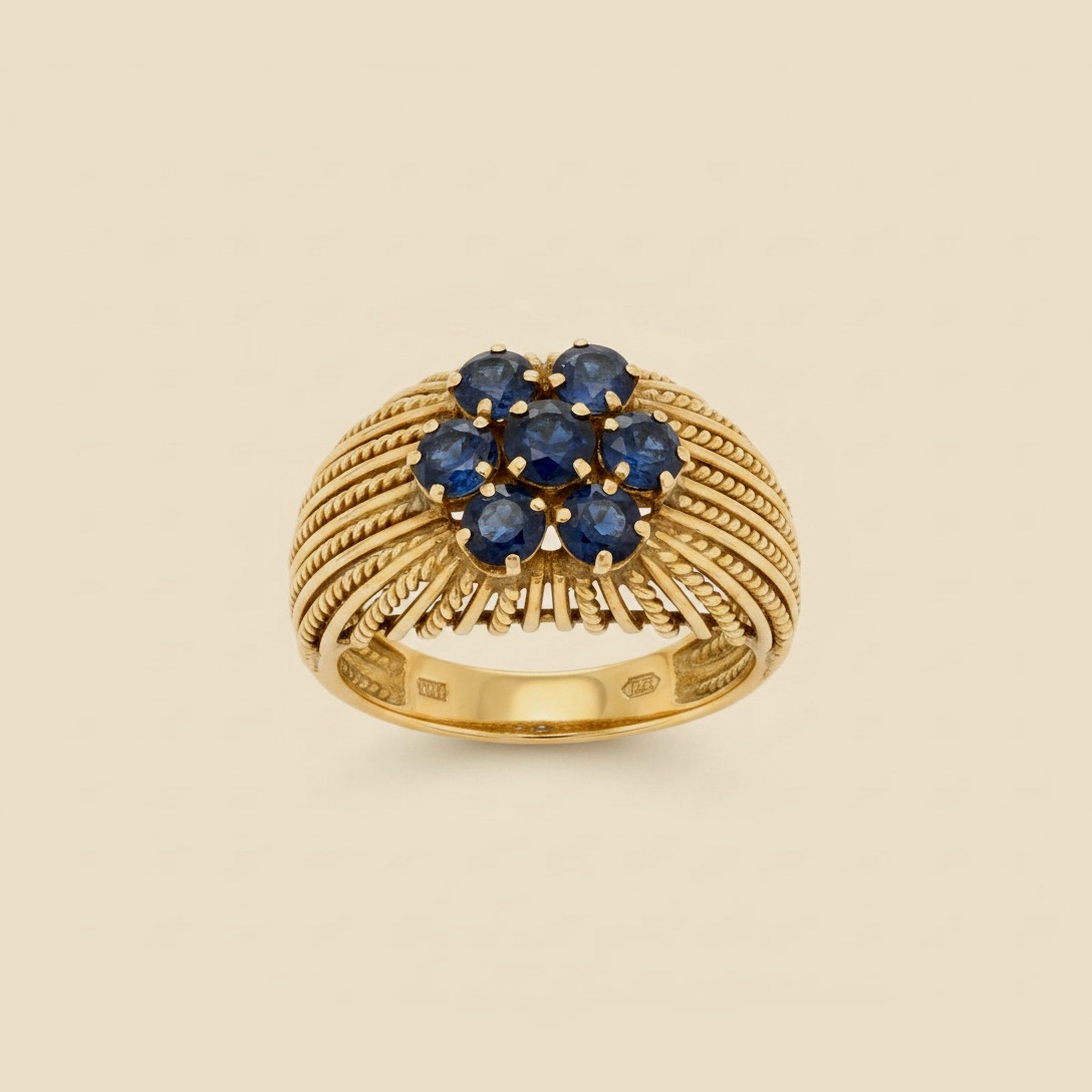 14K Yellow Gold Sapphire Ring