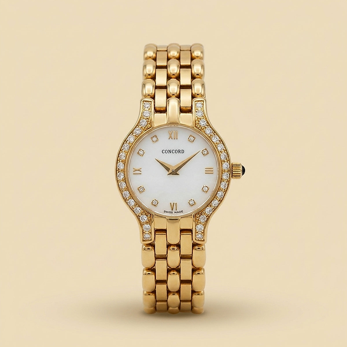 Yellow Gold Concord Lady's Les Palais Quartz Wrist Watch