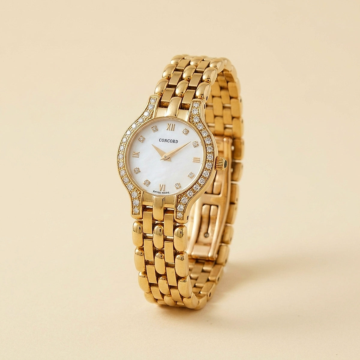 Yellow Gold Concord Lady's Les Palais Quartz Wrist Watch