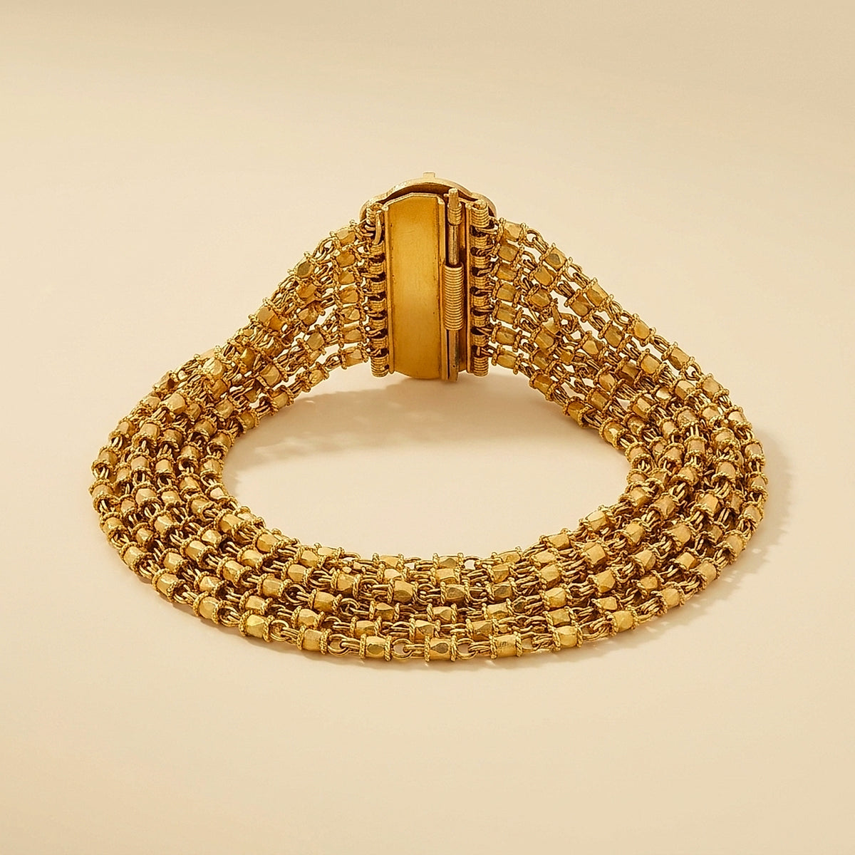 22K Yellow Gold Eight-Row Handmade Bracelet